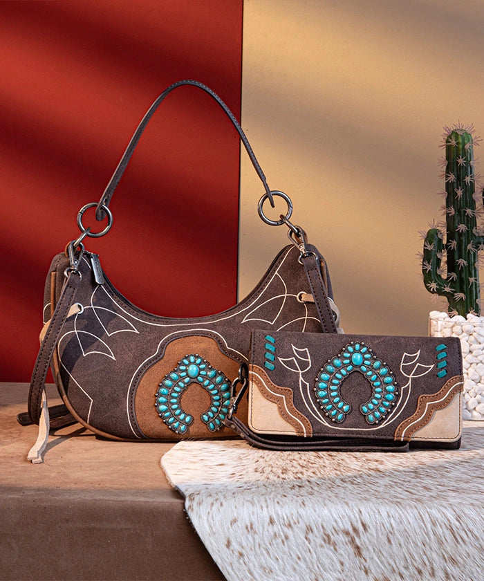 Montana West Concho Luna Crossbody Bag for Women - Stylish Leather Purse with Adjustable Strap, Perfect for Daily Use, Travel & Shopping