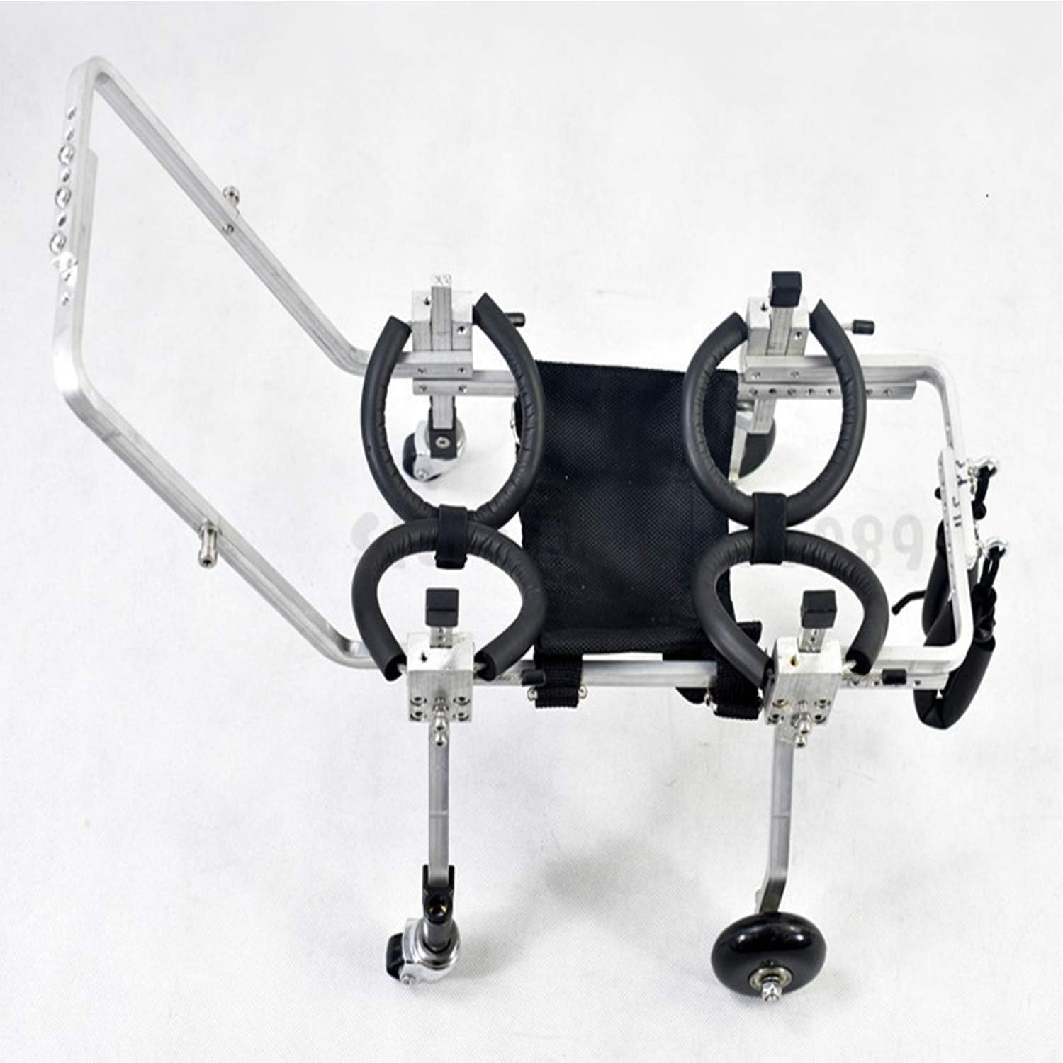 Adjustable 4-Wheel Dog Wheelchair for Back Legs - Supportive Pet Mobility Aid for Front & Rear Leg Rehabilitation (Large Size) - Ideal for Disabled, Injured, or Elderly Dogs with Mobility Issues