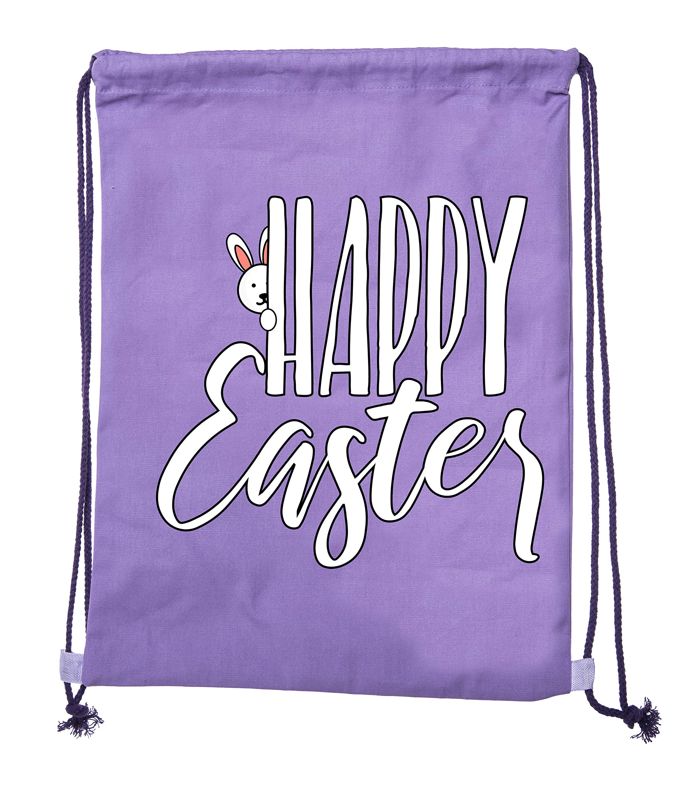 Easter Basket Backpack Bulk - Cotton Drawstring Cinch Bags for Easter Bunny Gifts - Peeking Bunny Design | Perfect for Easter Egg Hunts, Party Favors & Holiday Celebrations