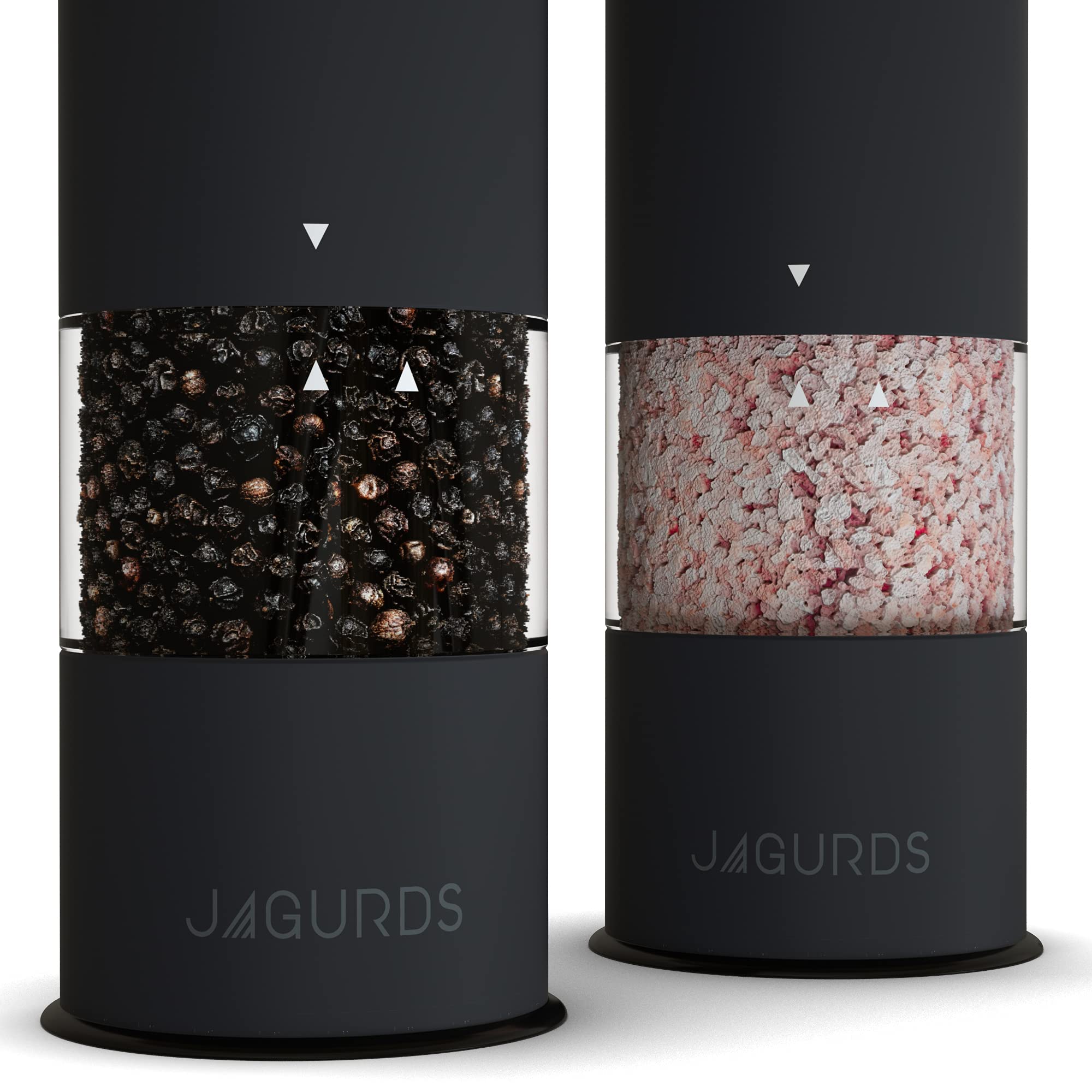 Electric Salt and Pepper Grinder Set - Automatic, Rechargeable, One-Handed Stainless Steel Spice Mill with LED Light - Adjustable Coarseness for Cooking, Dining & Kitchen Use - Perfect for Steak, Salad & Gourmet Meals