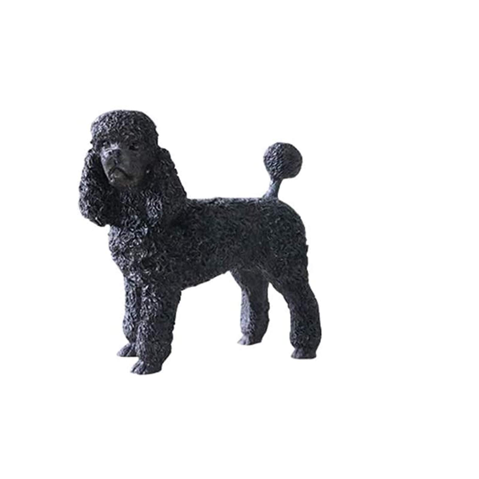 Realistic MIAOMSI Poodle Dog Statue - Handcrafted Resin Sculpture for Home & Garden Decor - Perfect for Indoor Living Room, Outdoor Patio, and Landscape Decoration