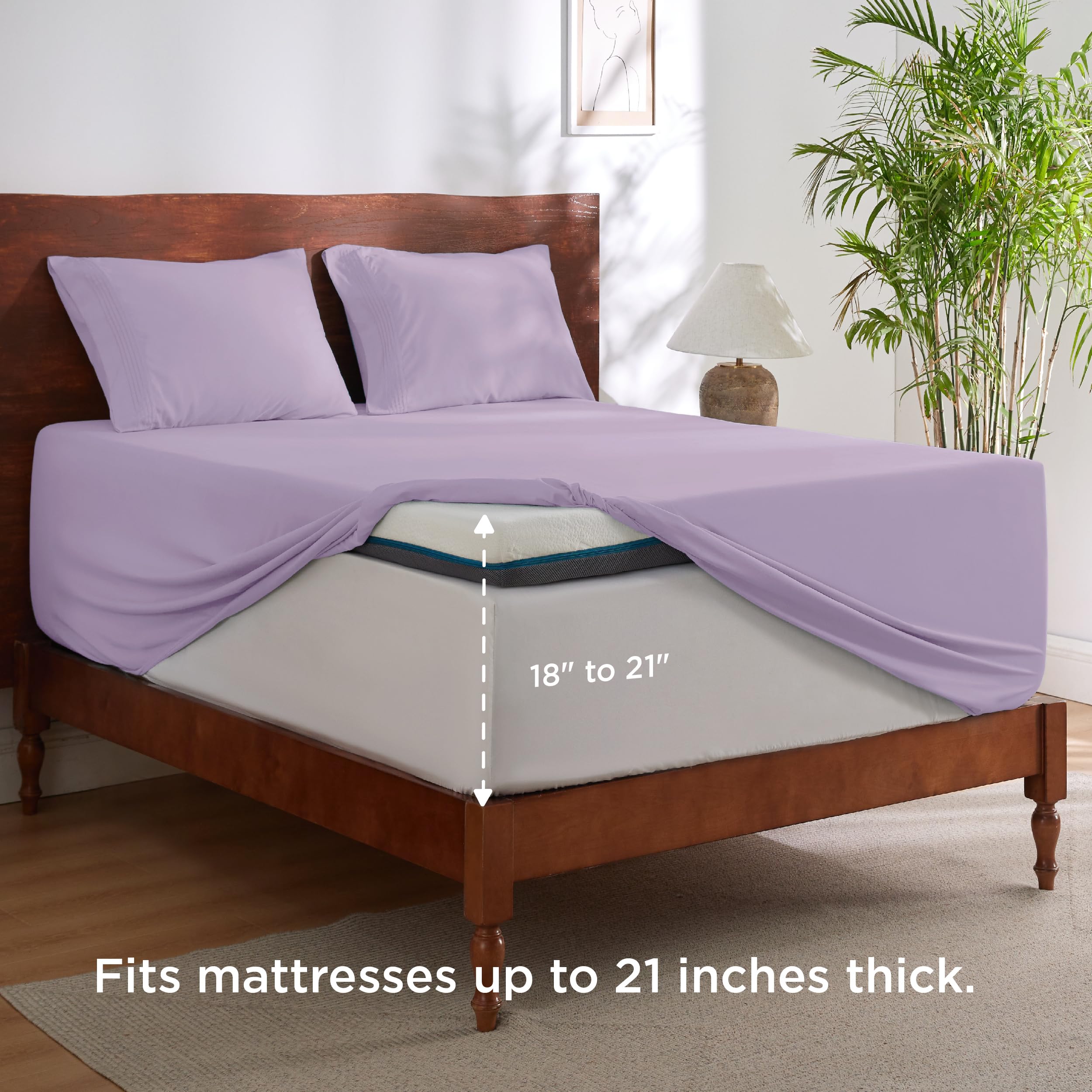 Bedsure GentleSoft Twin XL Sheets Set - Ultra Soft & Breathable Dorm Bedding, Moisture Wicking Cooling Extra Long Twin Sheets with Deep Pocket (Fits 21