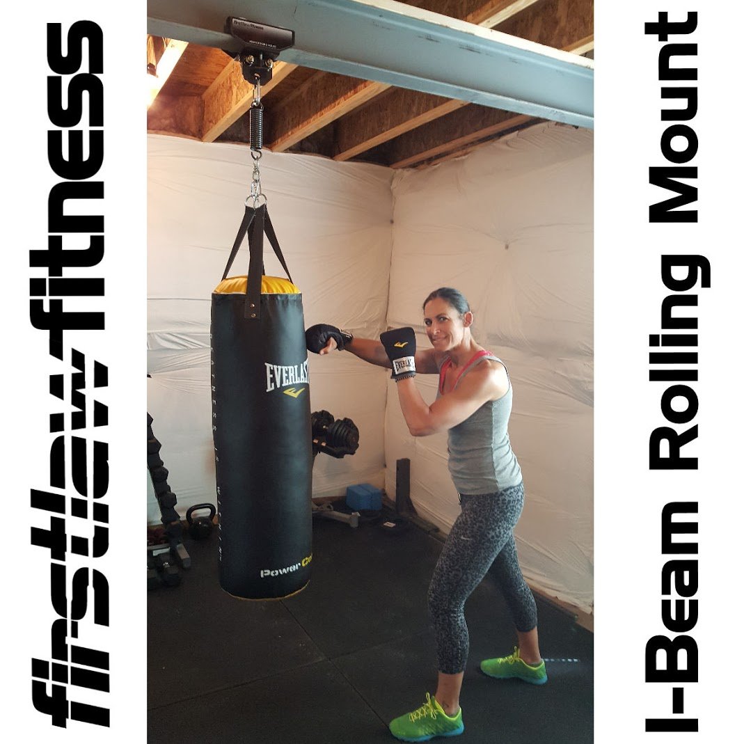Heavy Duty I-Beam Rolling Punching Bag Mount - Adjustable 7.25