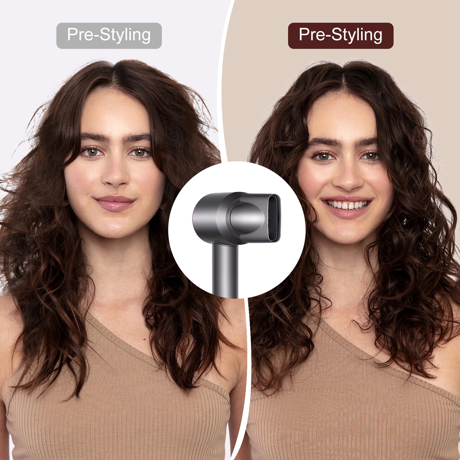 Dyson Supersonic Hair Dryer Nozzle Attachments - Gentle Air Diffuser, Styling Concentrator & Smoothing Nozzle for HD01 HD02 HD03 | Professional Salon Styling at Home