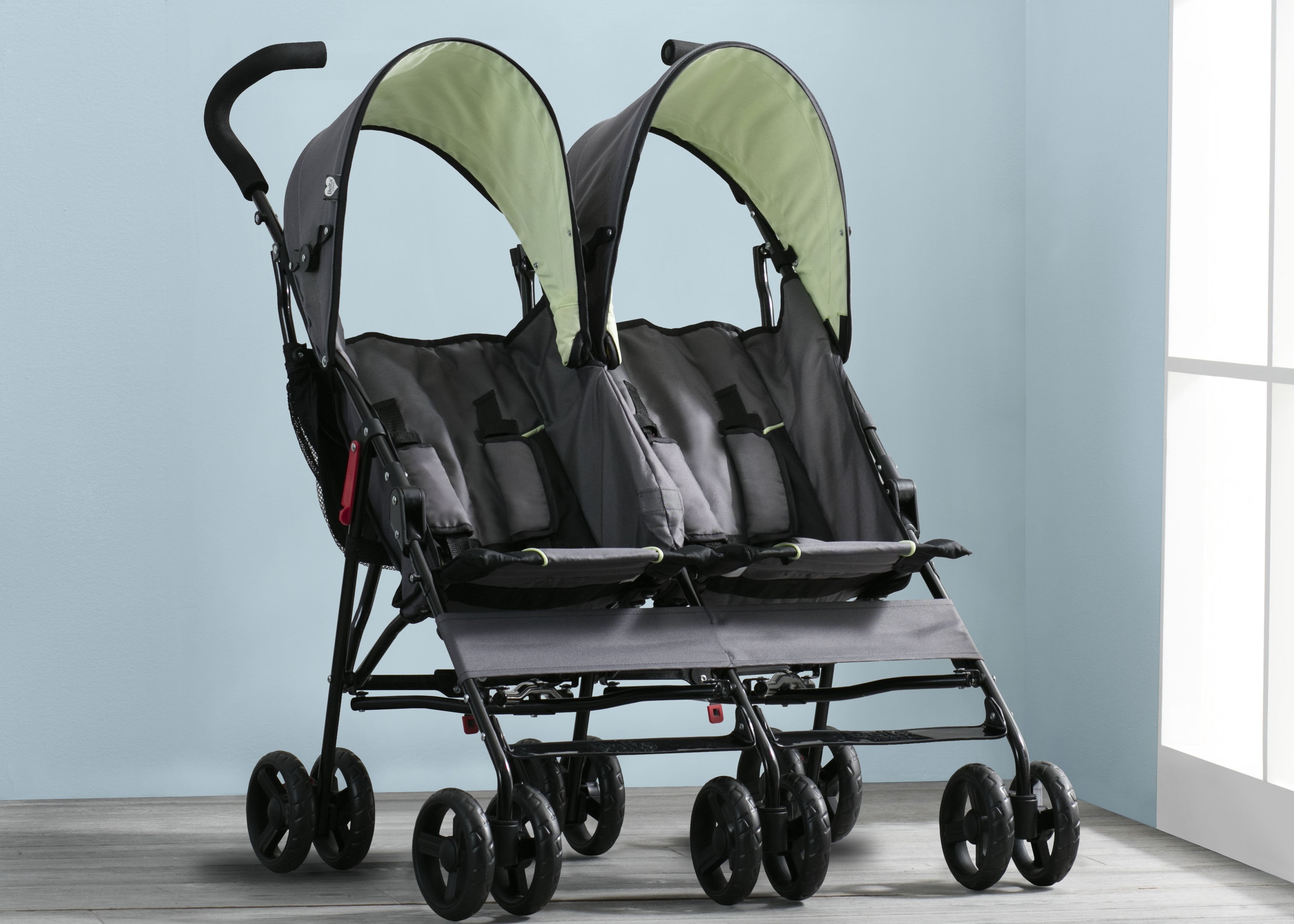 LX Side by Side Double Stroller for Twins - Lightweight & Compact Design for Easy Maneuvering - Perfect for Shopping, Travel, and Outdoor Adventures