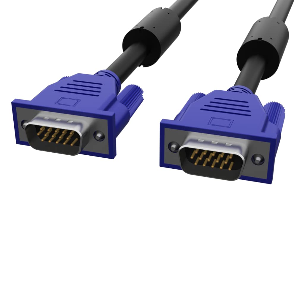 Kyper US 25-Pack 6ft VGA to VGA Cable (15-Pin M/M) - High Resolution 1080P Full HD SVGA Monitor Cable for Computer, TV & Projector - Ideal for Office Setup, Home Theater & Conference Room Presentations