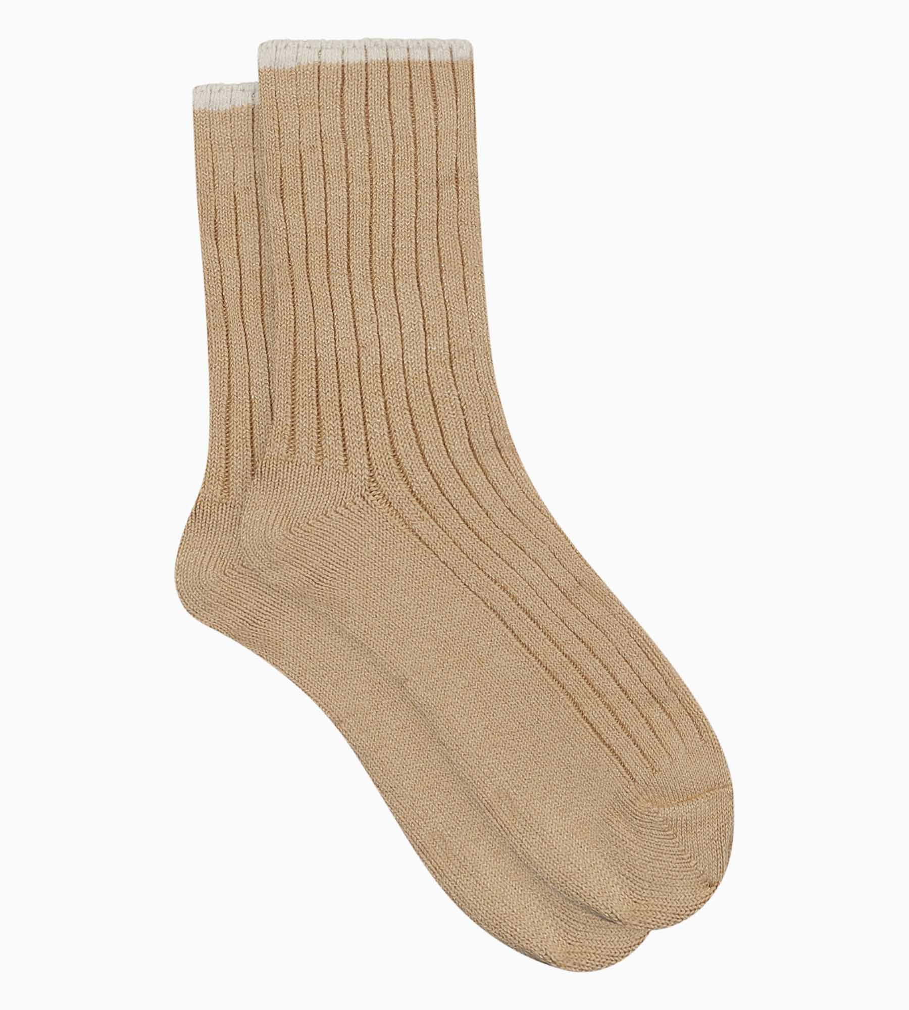 Women's Ribbed Solid Beige Vanilla Bamboo Socks - Soft & Breathable for Everyday Comfort, Workouts & Relaxation