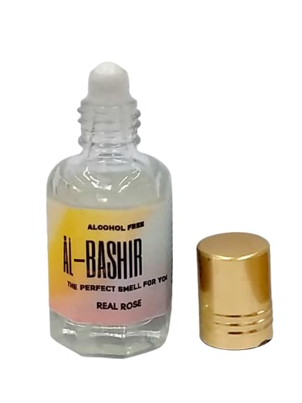 AL-BASHIR Perfume - Pure Rose Attar Oil, Alcohol-Free Ittar for Women & Men | Long-Lasting Fragrance for Weddings, Special Occasions & Daily Wear
