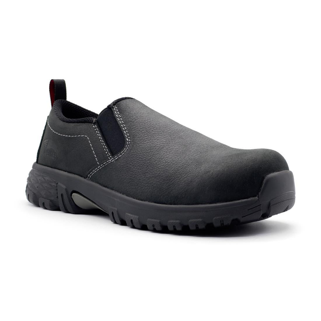 SD10 Composite Toe Work Shoes for Men - Lightweight & Safety Toe Black Work Boots for Construction, Warehouse & Industrial Jobs