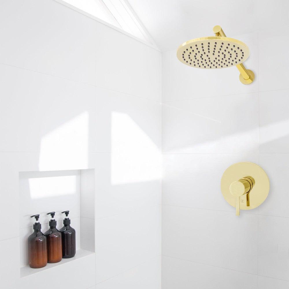 ZLINE El Dorado Rainfall Shower Faucet in Polished Gold - Luxury Bathroom Fixture for Spa-Like Shower Experience | Perfect for Master Bathrooms & Modern Home Decor