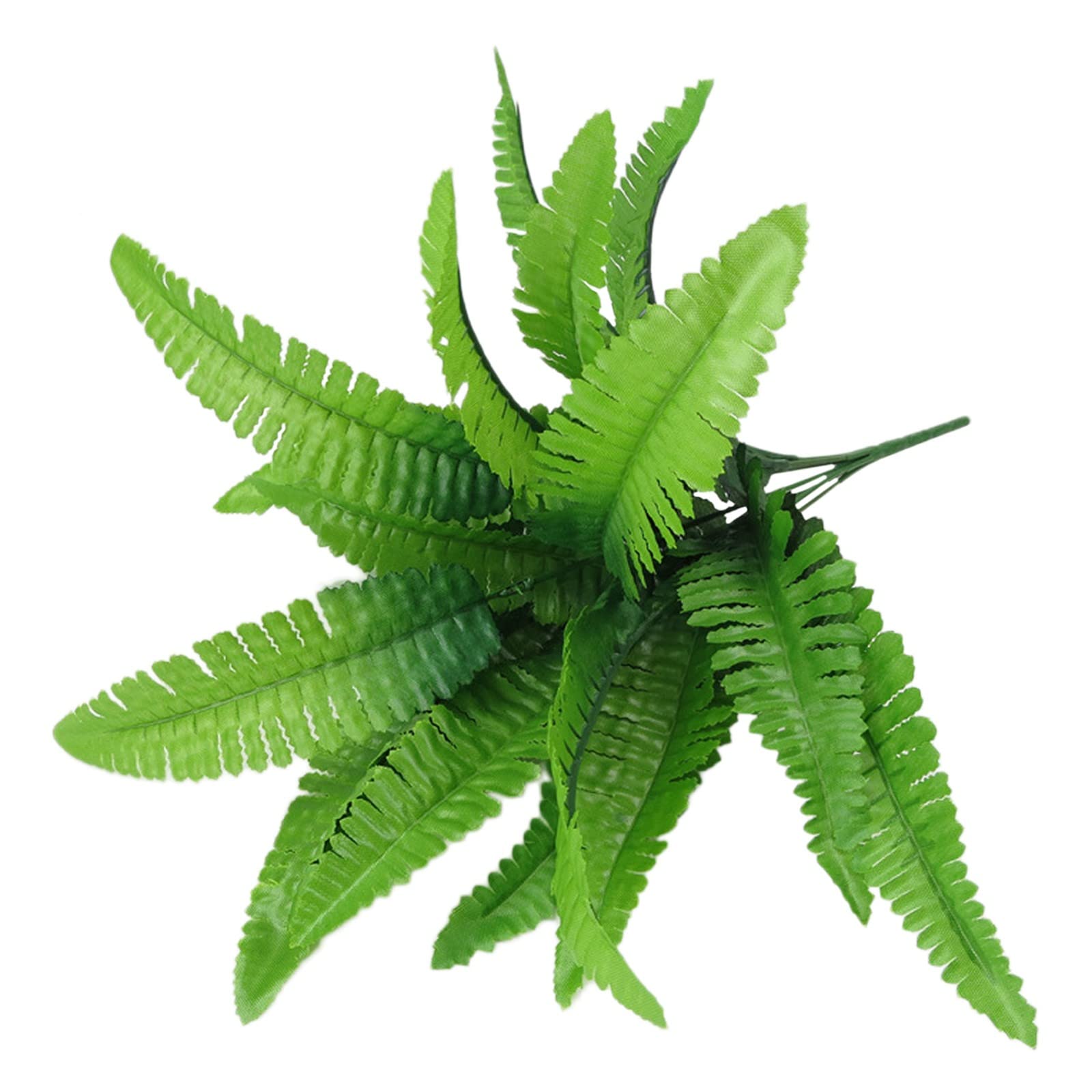 Lifelike Silk Fern Bouquet - Green Artificial Flowers for Wedding & Home Decor