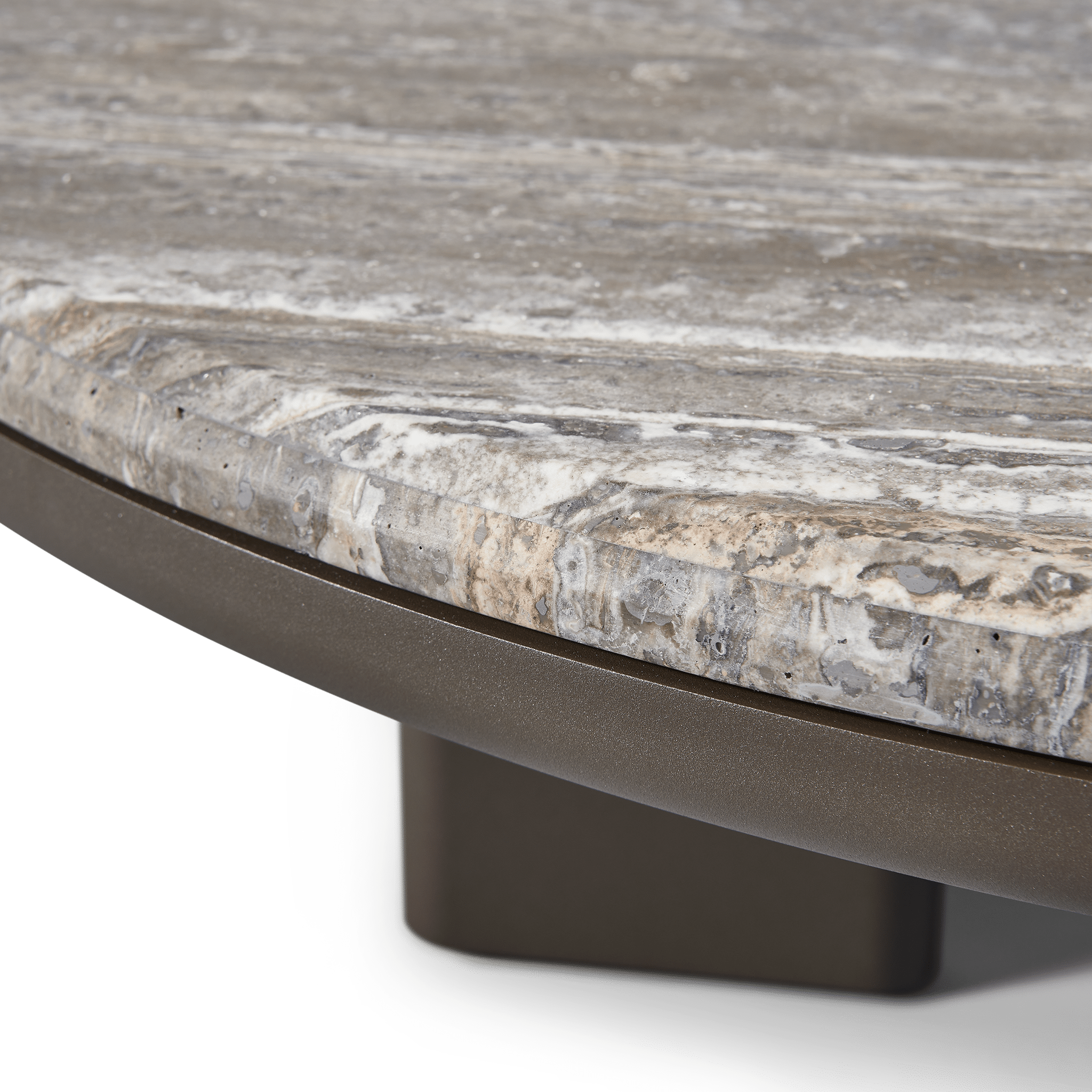 Modern Aluminum Round Coffee Table - Lightweight & Durable Indoor/Outdoor Use - Perfect for Living Room, Patio, or Poolside Decor