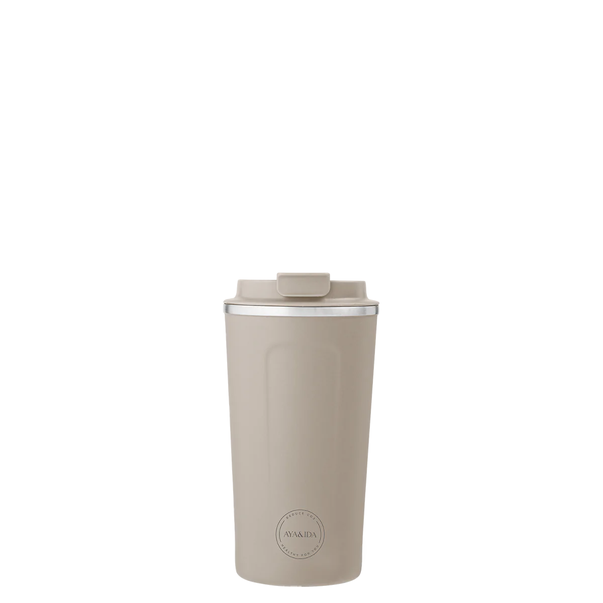 AYA&IDA Cream Beige 500ml Insulated Travel Mug - Leak-Proof Portable Coffee Cup for Hot & Cold Drinks - Perfect for Commuting, Office & Outdoor Activities