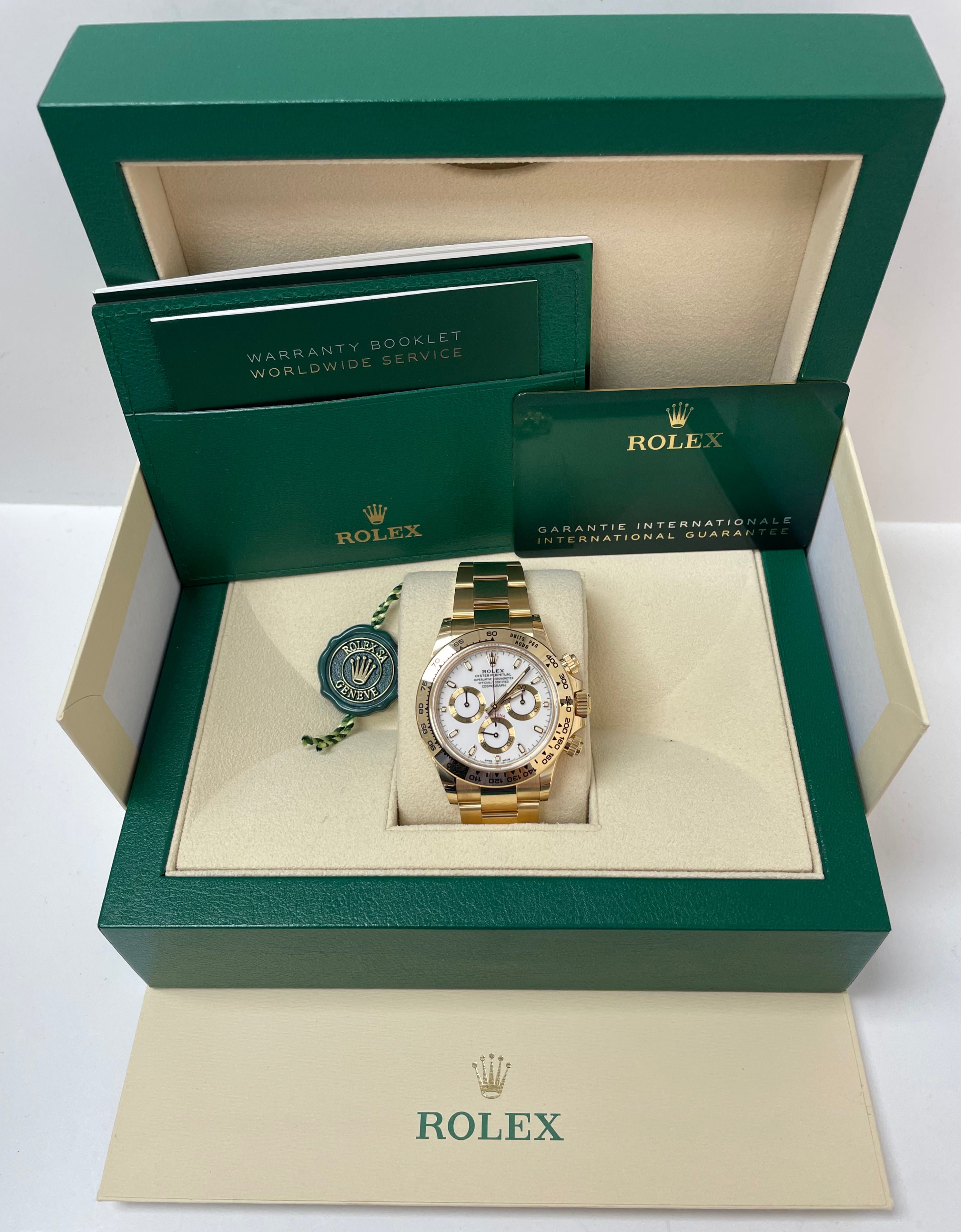 Rolex Cosmograph Daytona 40mm 18K Yellow Gold Men's Watch with White Index Dial - Ref.116508 | Luxury Chronograph Timepiece for Business, Racing & Special Occasions