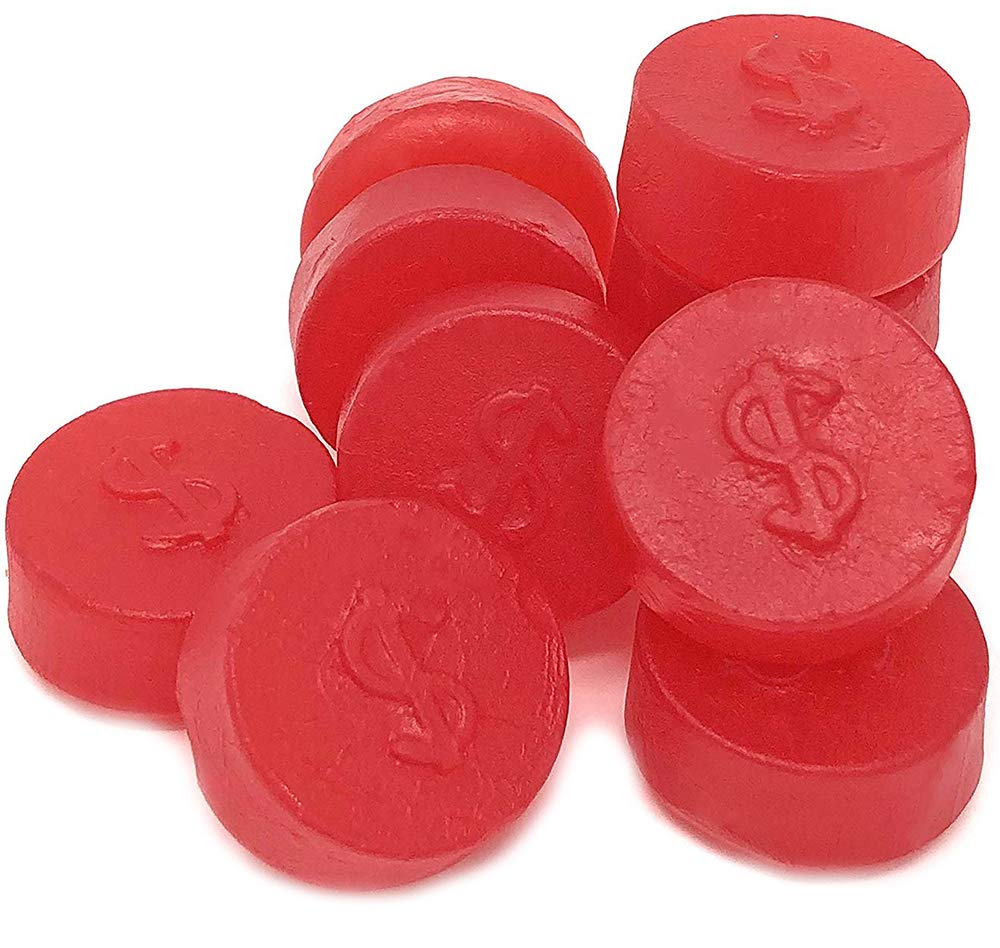 SweetGourmet Cherry JuJu Coins - Bulk Unwrapped Soft Candy - 1 Pound Bag - Perfect for Baking, Party Favors & Candy Buffets