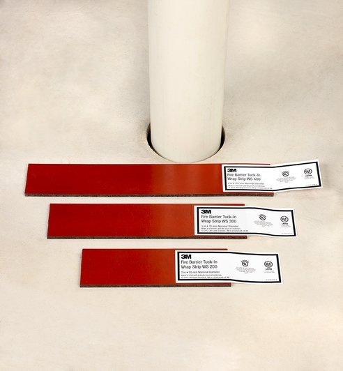 3M Fire Barrier Tuck-In Wrap Strip WS 200 - Fireproof Seal for Electrical Wires & Pipes - Ideal for Home, Office & Industrial Fire Safety Protection