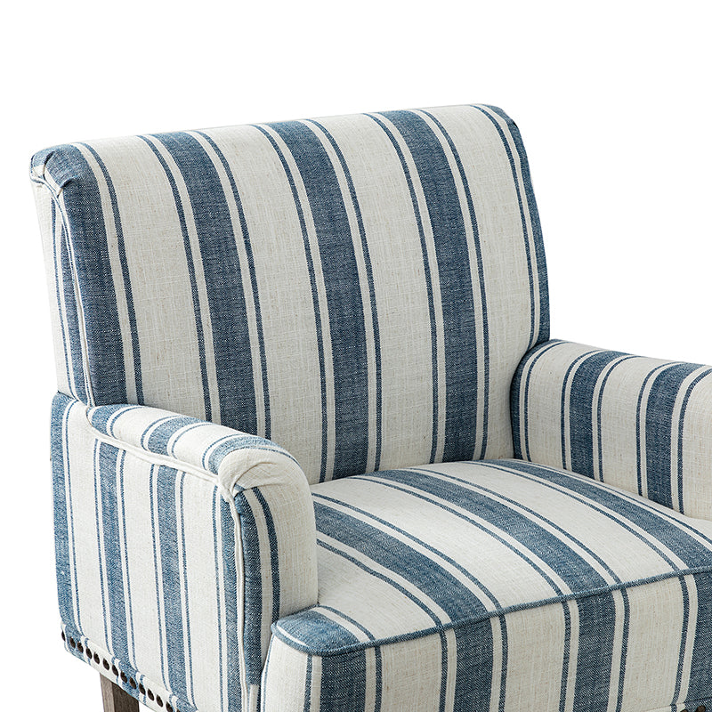 Lecce Armchair - Modern Upholstered Accent Chair for Living Room, Bedroom & Office - Comfortable Lounge Seating with Sturdy Wooden Legs