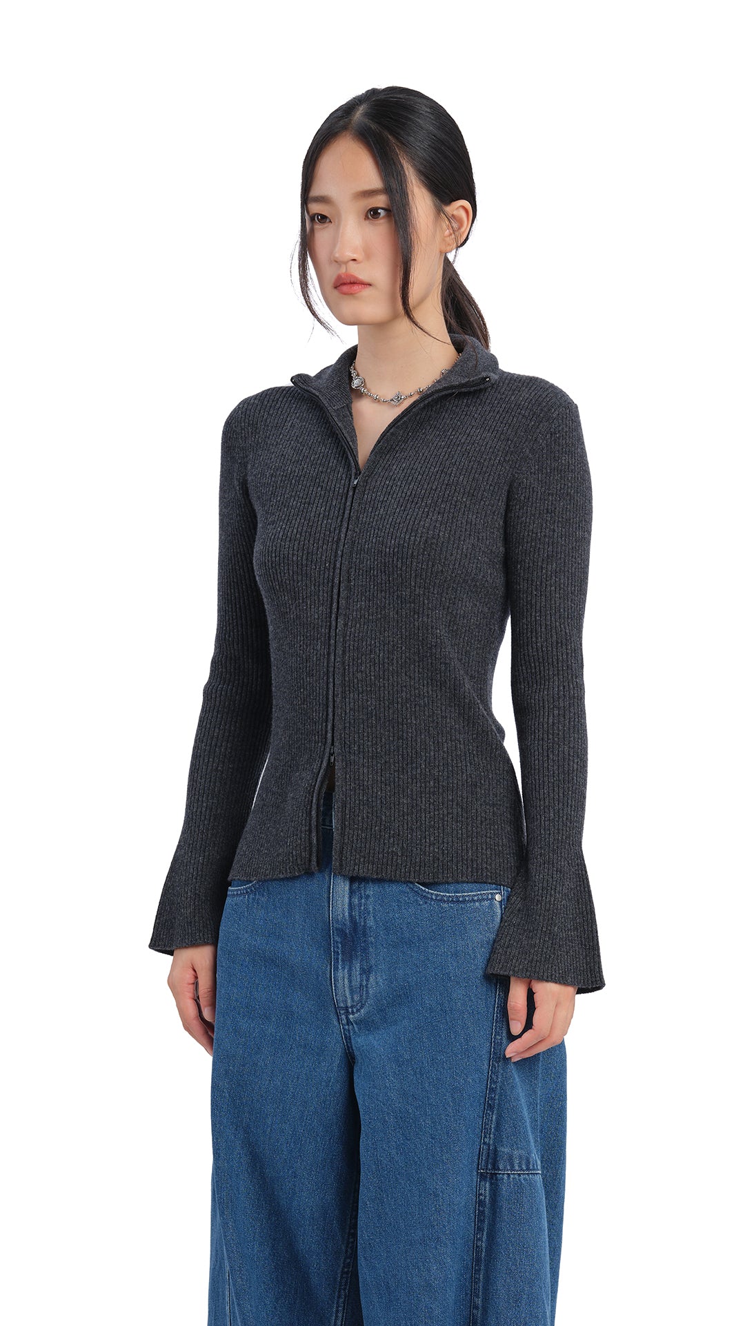 Women's Stylish Zip Up Cardigan - Soft Knit Lightweight Sweater for Fall & Winter - Perfect for Office, Travel & Casual Outfits