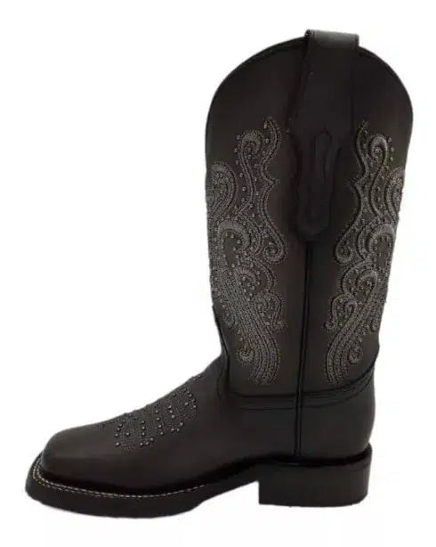 4M02RS Women's Cuadra Black Western Cowgirl Cowhide Leather Rodeo Boots - Stylish & Durable for Country Dancing, Rodeos & Western Fashion