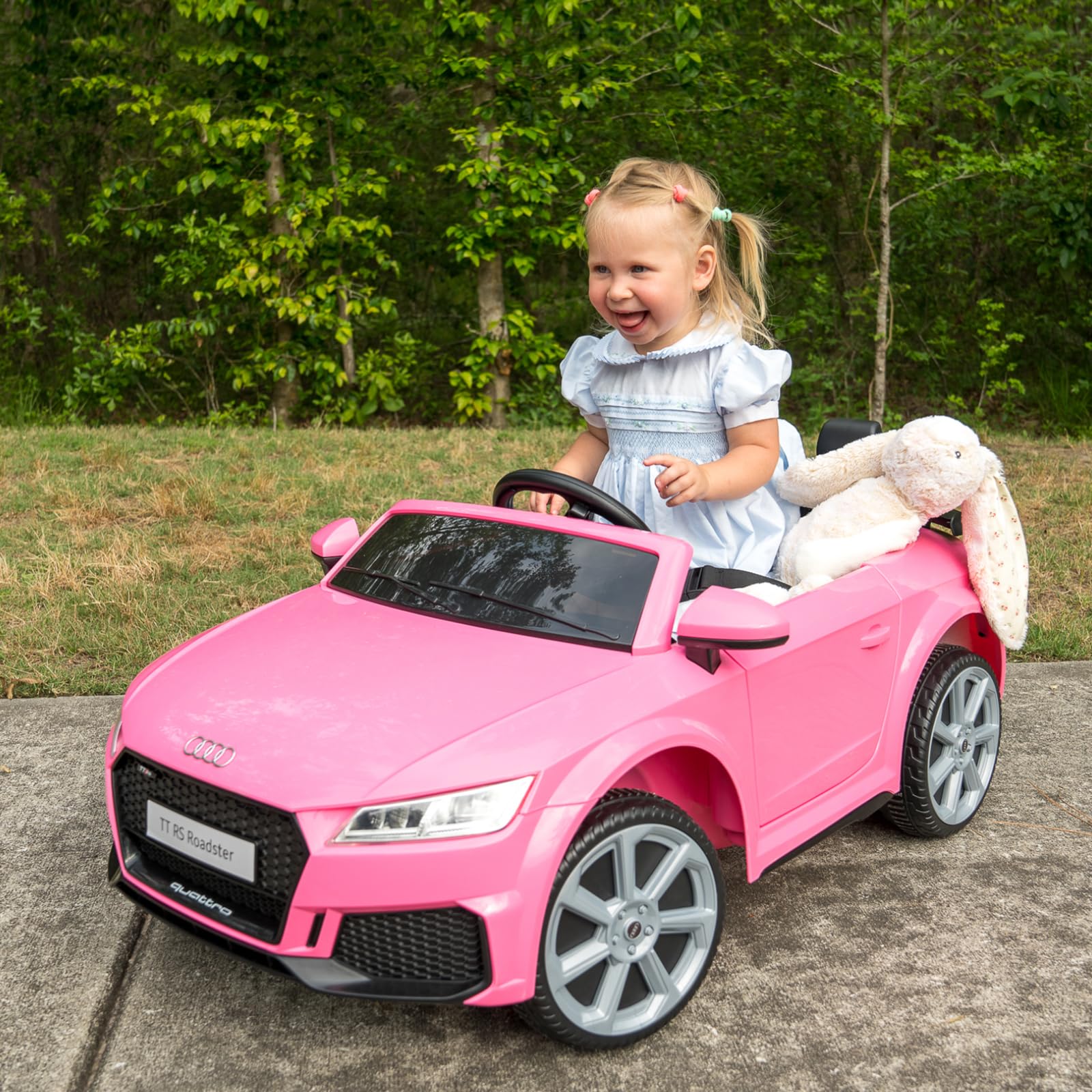 Licensed Audi Electric Kids Car - 12V Battery-Powered Ride-On Toy for Toddlers with Parental Remote Control, Pink - Perfect for Indoor Play, Outdoor Adventures & Birthday Gifts