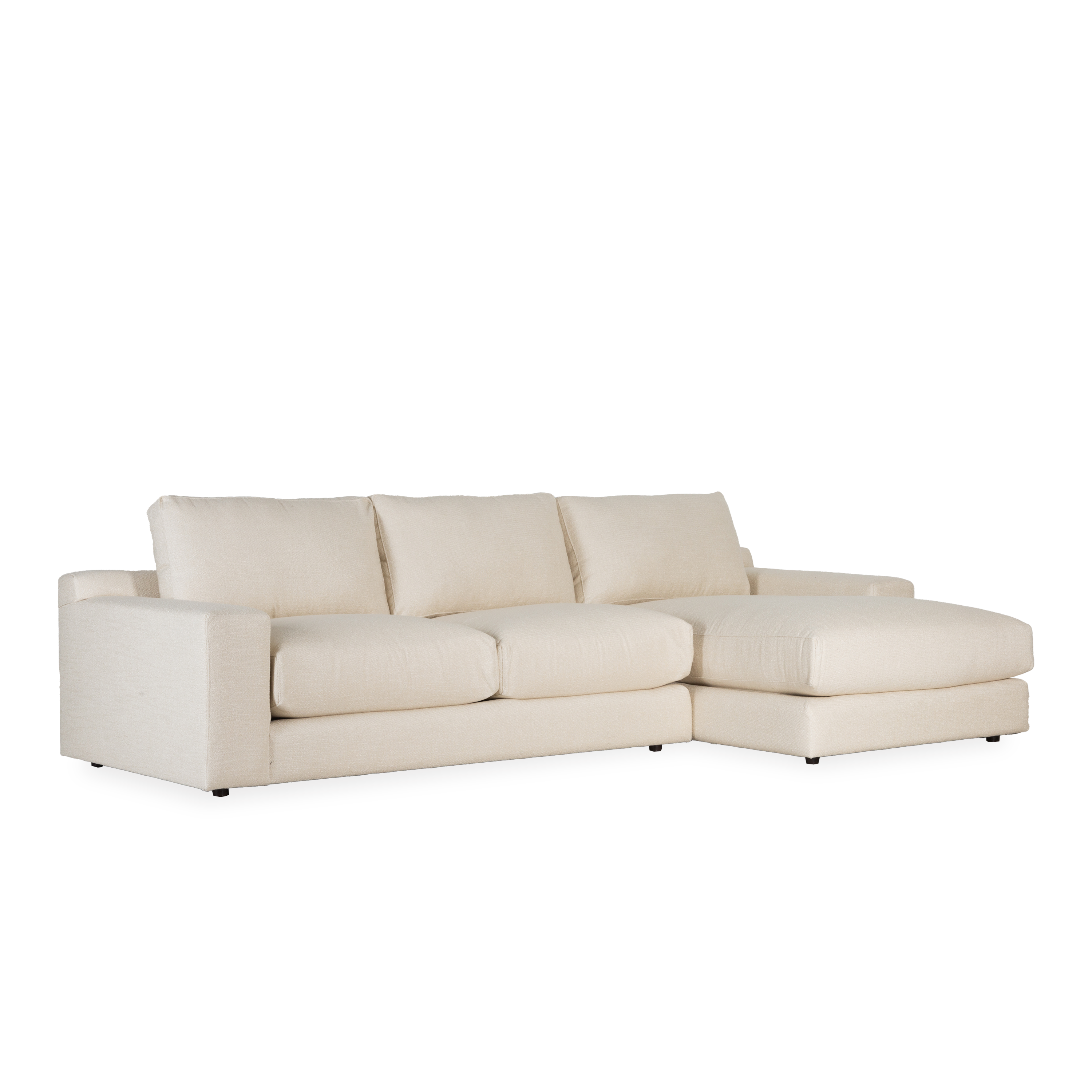 Portia Chaise Sectional Sofa - Modern L-Shaped Couch with Chaise Lounge for Living Room, Family Room & Apartment - Comfortable Upholstered Fabric Sofa Set for Relaxing & Entertaining