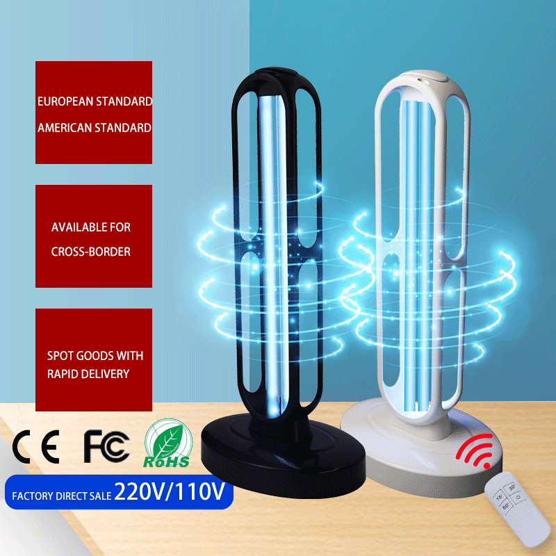 38W UV Sterilization Lamp with Safety Features - Portable Disinfection Light for Home, Office, and Travel Use