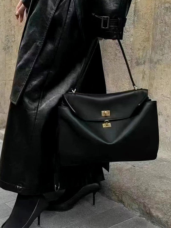 Premium Genuine Leather Large Shoulder Bag for Women - Stylish & Spacious Crossbody Tote - Perfect for Work, Travel & Everyday Use