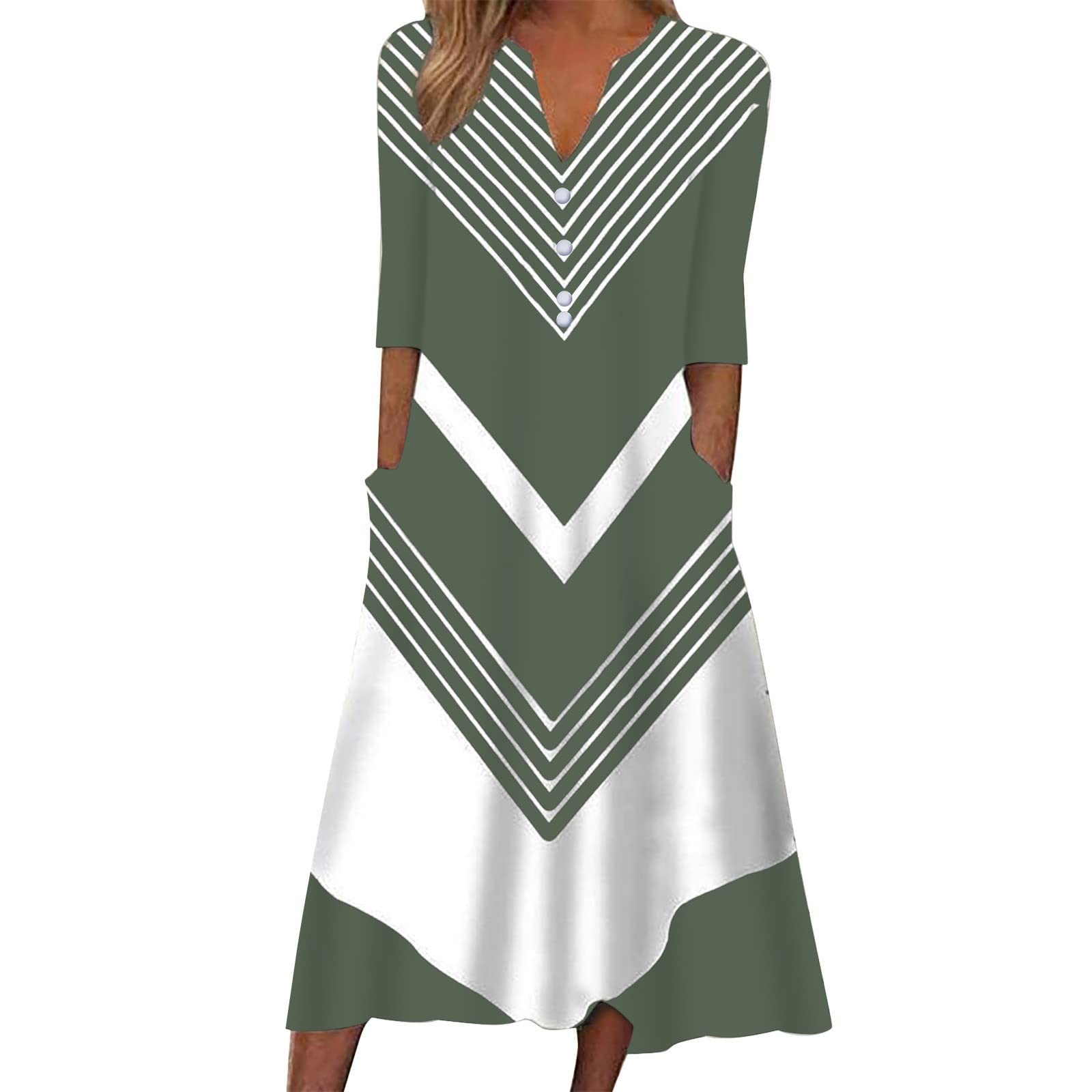 Women's Floral T-Shirt Dress 2025 - Casual A-Line V-Neck Short Sleeve Summer Dress for Spring & Summer | Perfect for Beach Outings, Brunch Dates & Weekend Wear