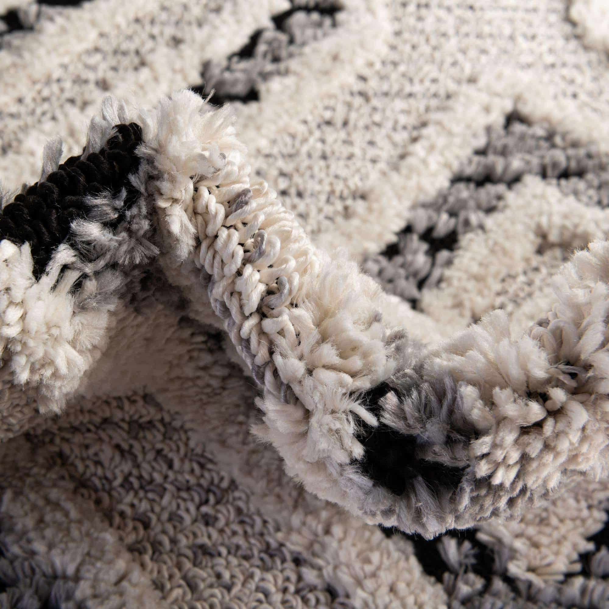 Unique Loom Cherokee Collection Area Rug - Gatlinburg Black & White 9x12 Feet Rectangle Rug for Living Room, Bedroom & Office | Soft & Durable Floor Covering