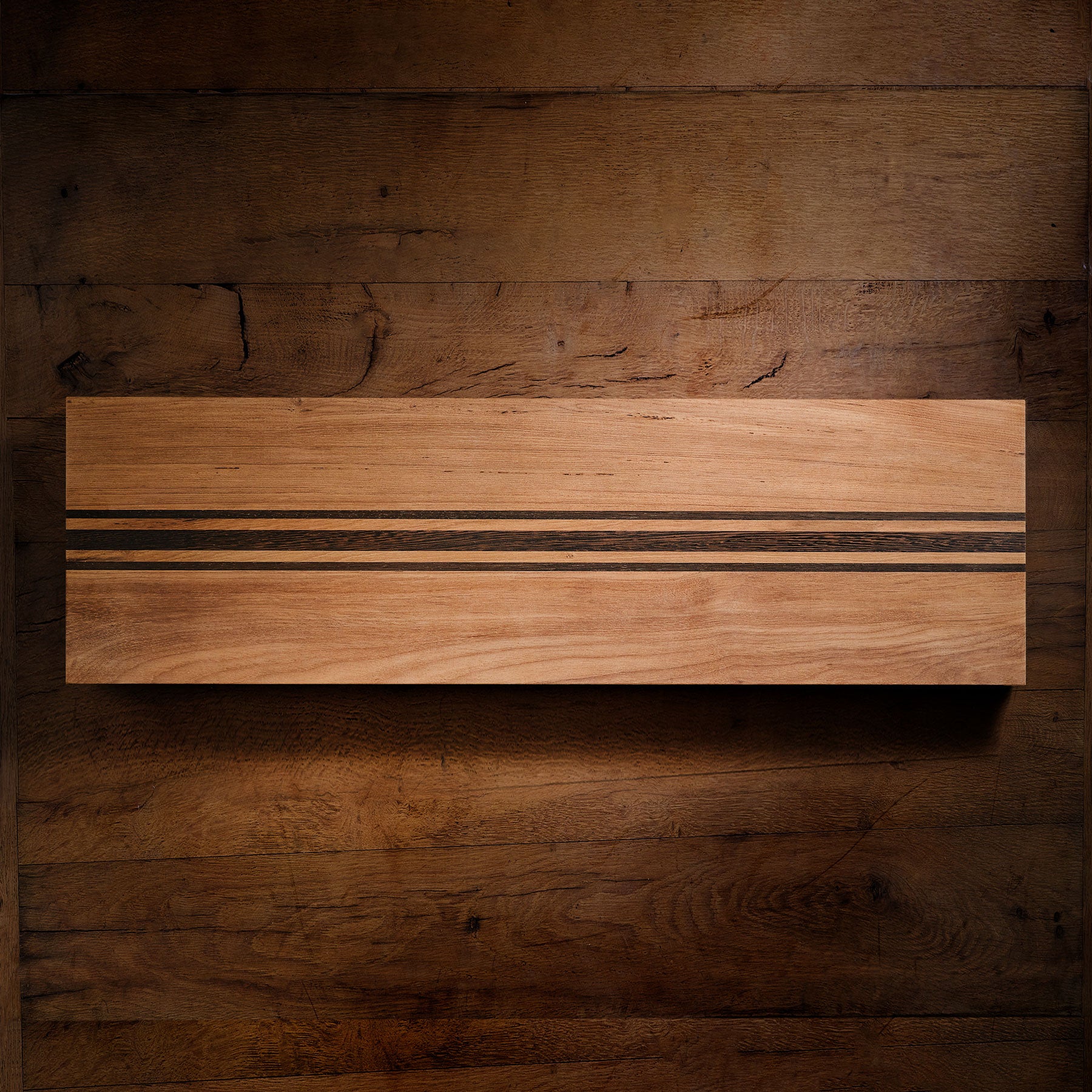 9X30 Teak Wood Serving Board with Triple Stripe - Natural Finish Teak Cutting Board for Cheese, Charcuterie & Appetizers - Perfect for Entertaining, Kitchen & Dining Table Decor