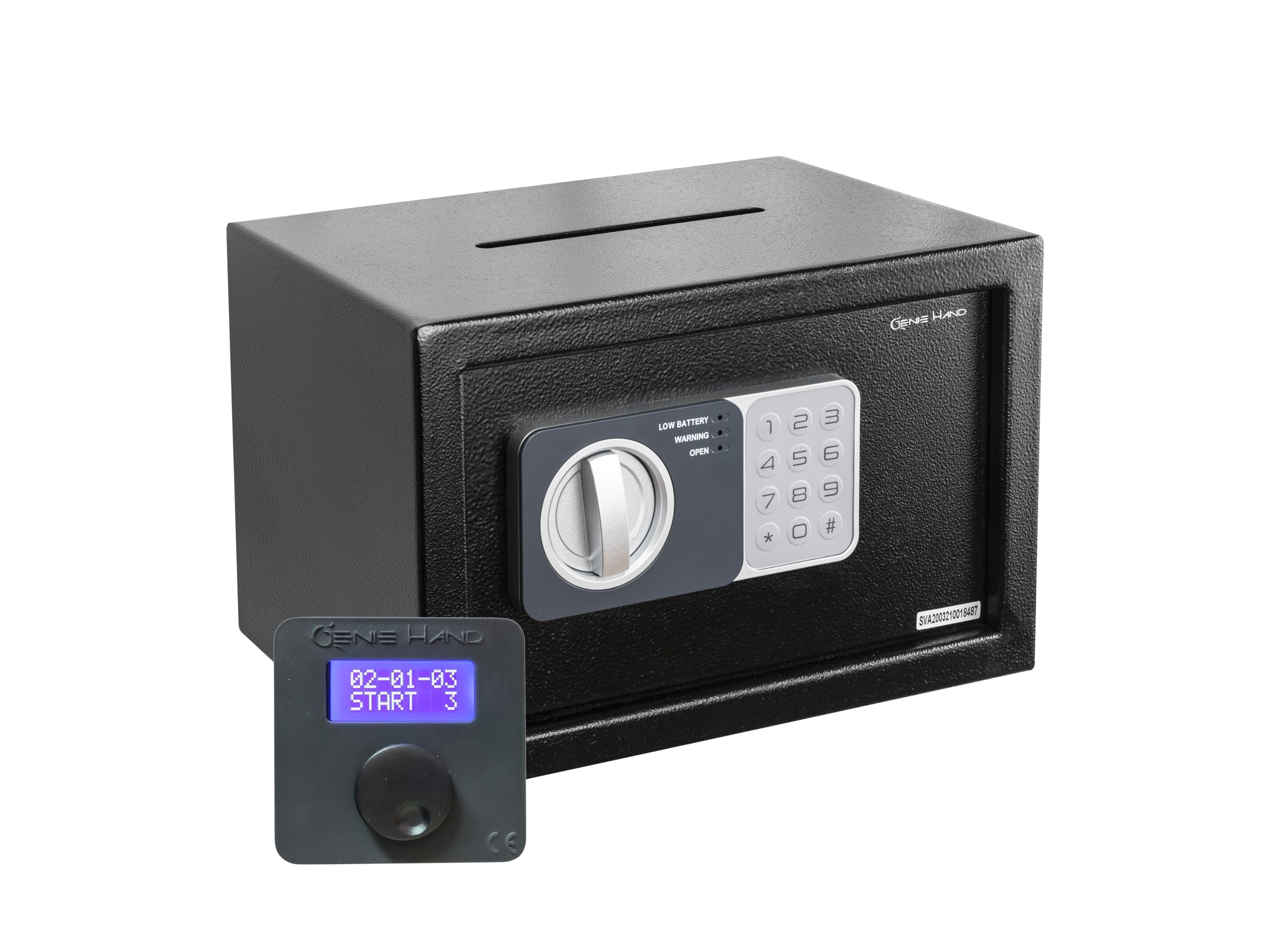 Genie Hand Time Lock Safe with Countdown Timer - B-Class Security Lock & Anti-Bounce Technology - Perfect for Home, Office, and Retail Security