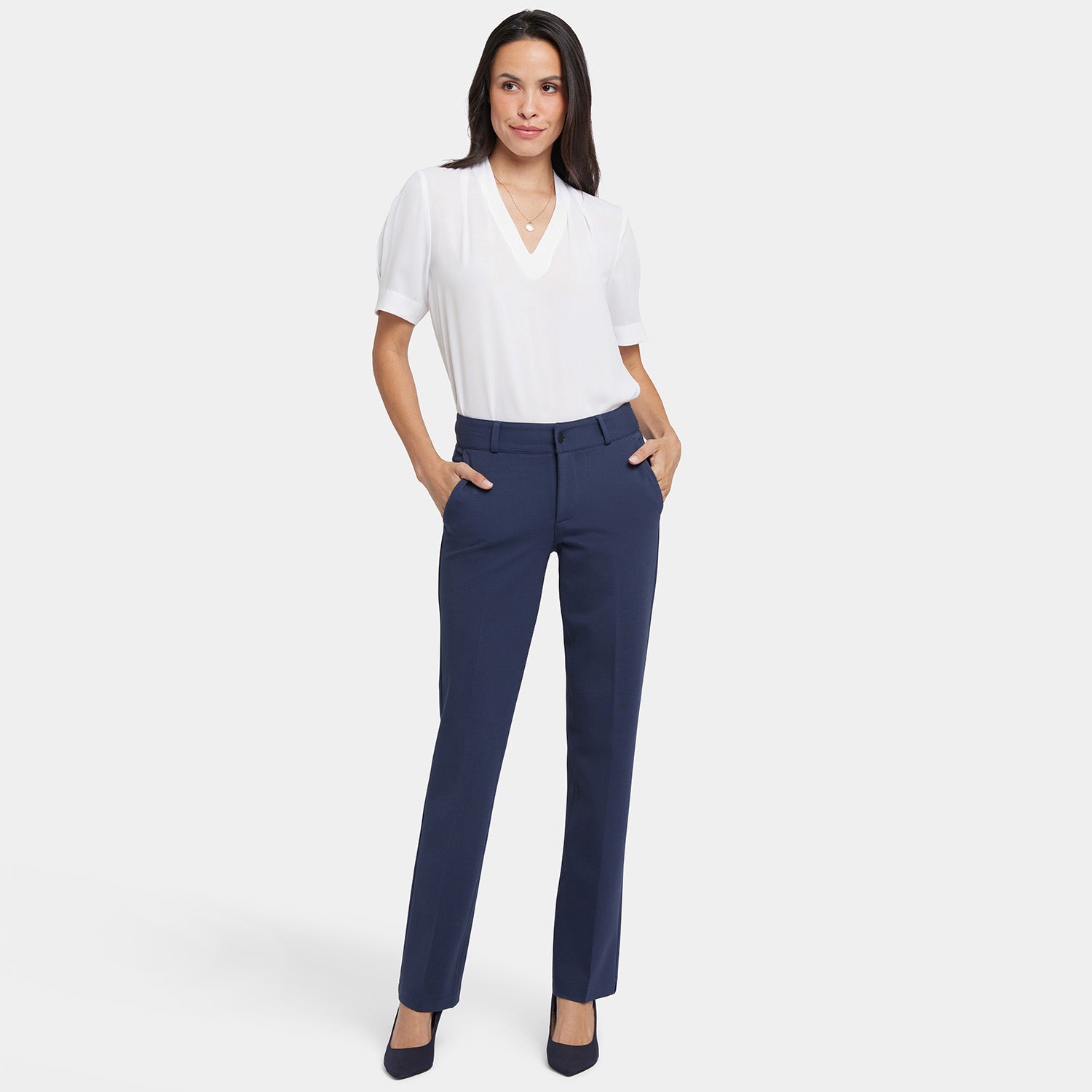 Classic Oxford Navy Dress Pants for Men - Professional & Comfortable Office Wear, Business Casual & Formal Occasions