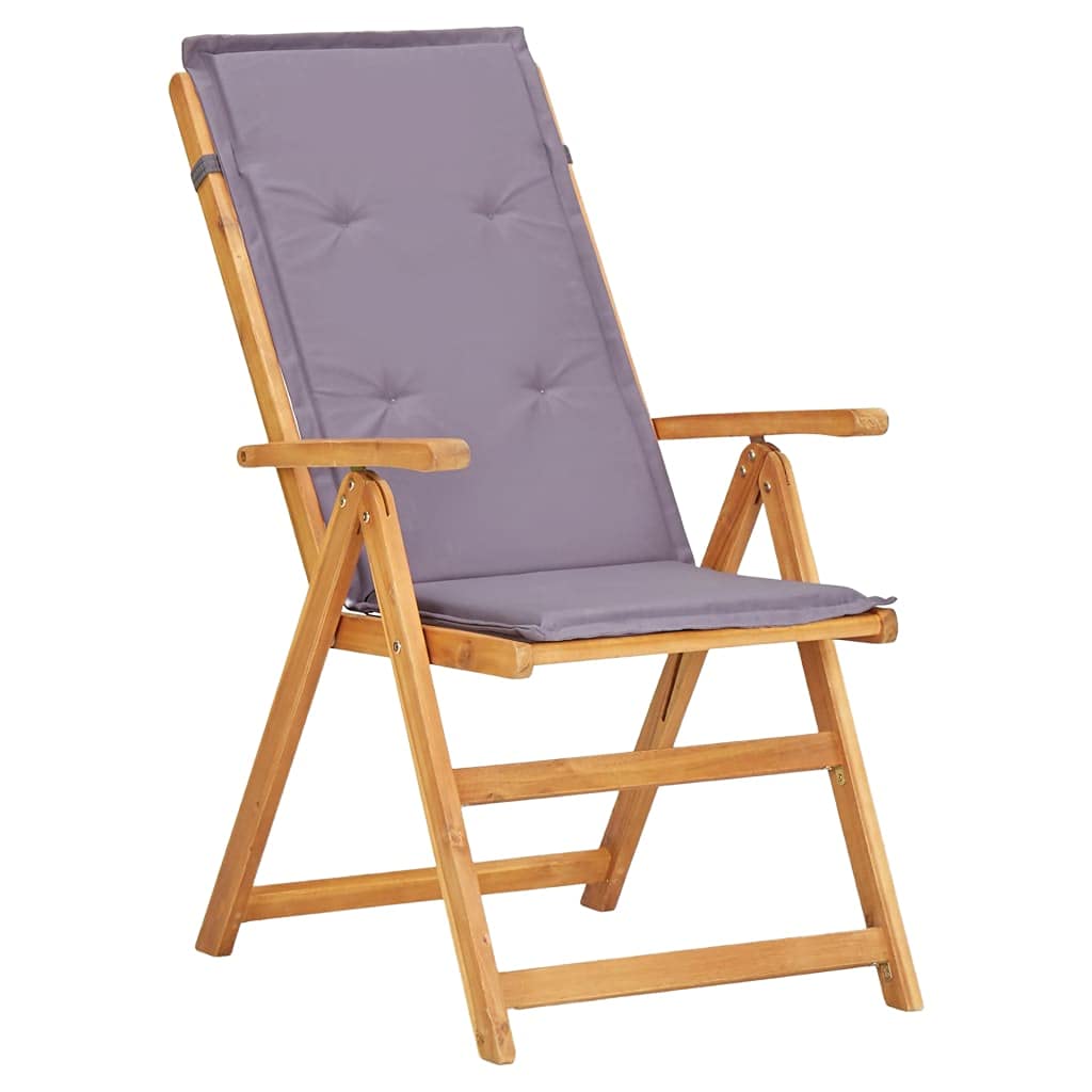 **Solid Acacia Wood Outdoor Garden Chairs Set of 2 - Reclining Patio Furniture with Armrests & Backrest - Brown Wooden Lounge Chairs for Backyard, Deck, Poolside & Garden Relaxation**