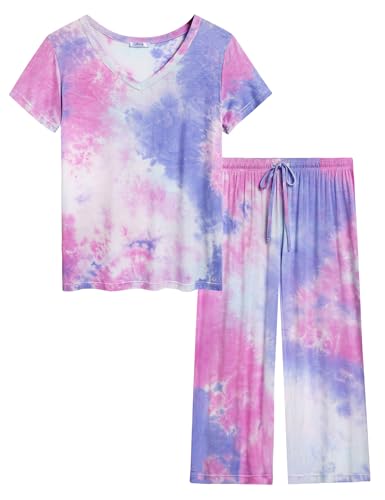 Tie Dye Purplepink (Capri Pants)