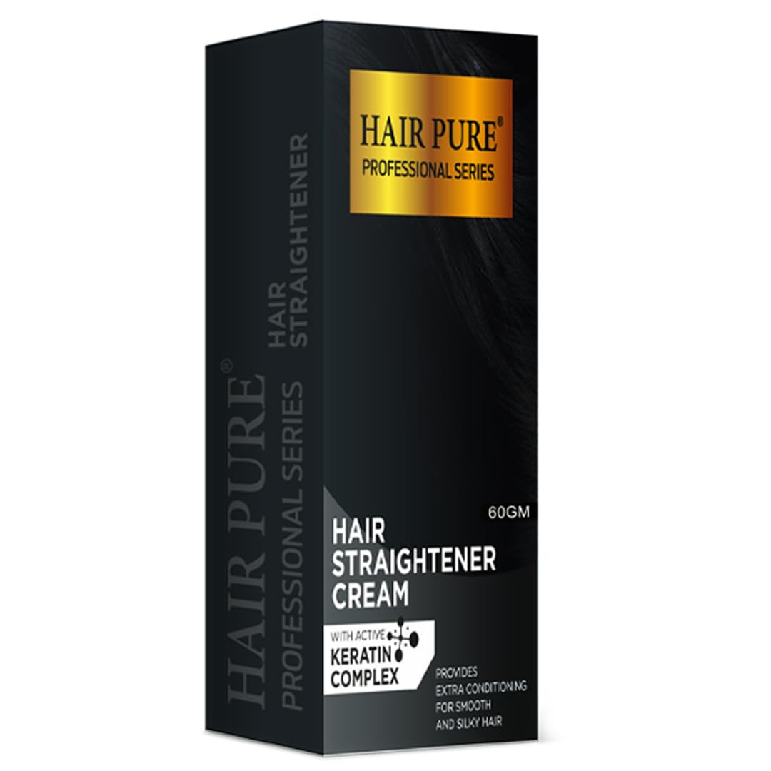 Professional Hair Straightening Cream with Keratin & Argan Oil - Heat Protectant & Frizz Control Treatment for Long-Lasting Silky Smooth Hair (60ml) | At-Home Salon Quality Styling for Women & Men | Perfect for Daily Use, Special Occasions & Travel