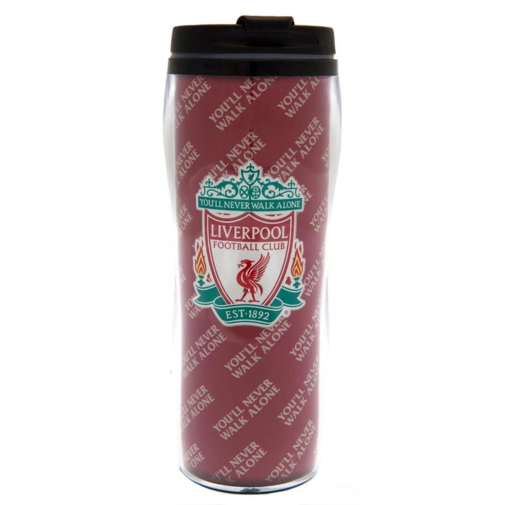 Liverpool FC Heat Changing Travel Mug - 16oz Insulated Coffee Cup with Color Changing Design (Black/Red) - Perfect for Soccer Fans, Office Use & Travel