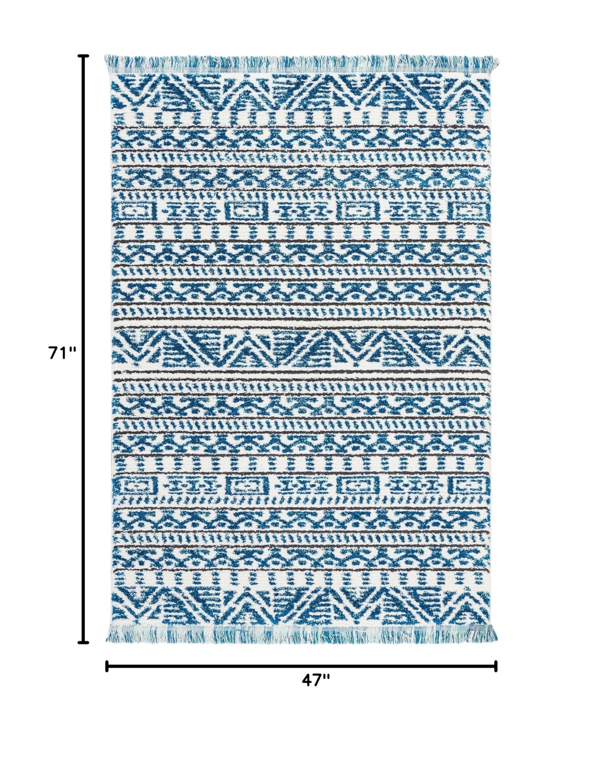Nourison Kamala Moroccan Ivory/Blue 3'11