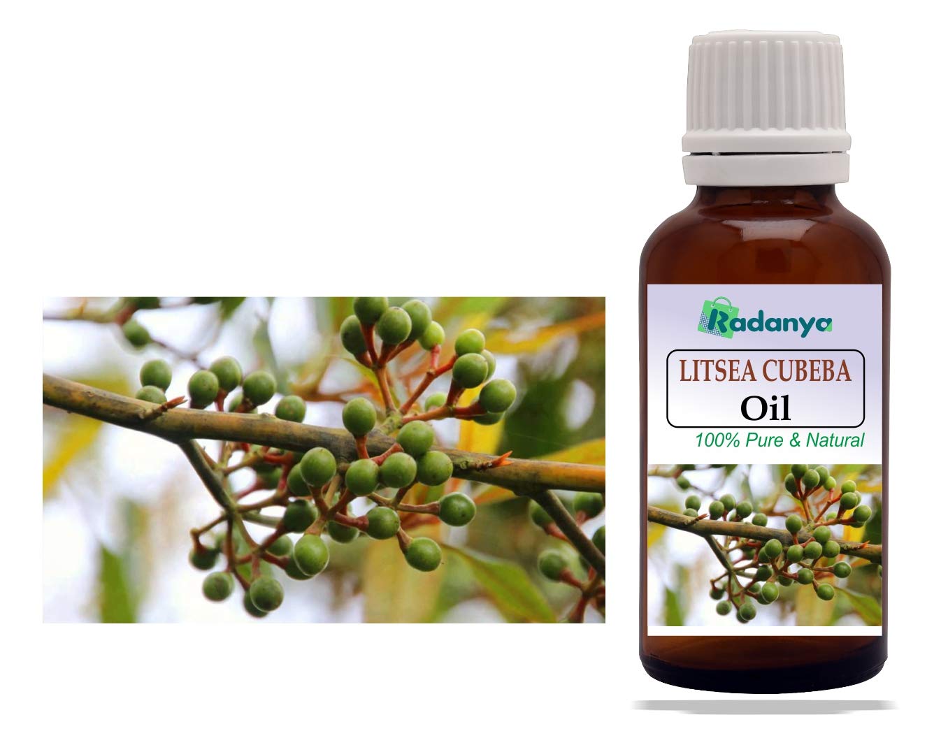 100% Pure Natural Litsea Cubeba Essential Oil for Aromatherapy, Diffusers & Massage - 3ML to 1000ML Size Options - Relaxing & Uplifting Scent for Home Spa, Yoga & Stress Relief