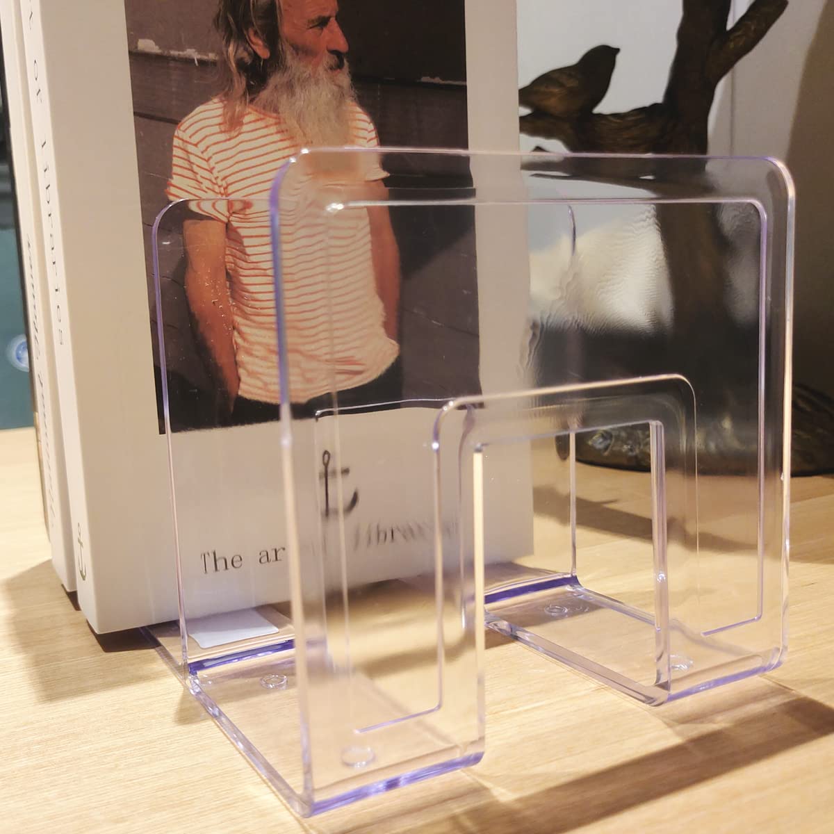 LUGUNU Clear Acrylic Purse Organizer & Desk File Sorter - 2 Pack Mesh Shelf Dividers for Closet, Office, Bookshelf Storage | Perfect for Handbags, Documents, Makeup & Home Organization