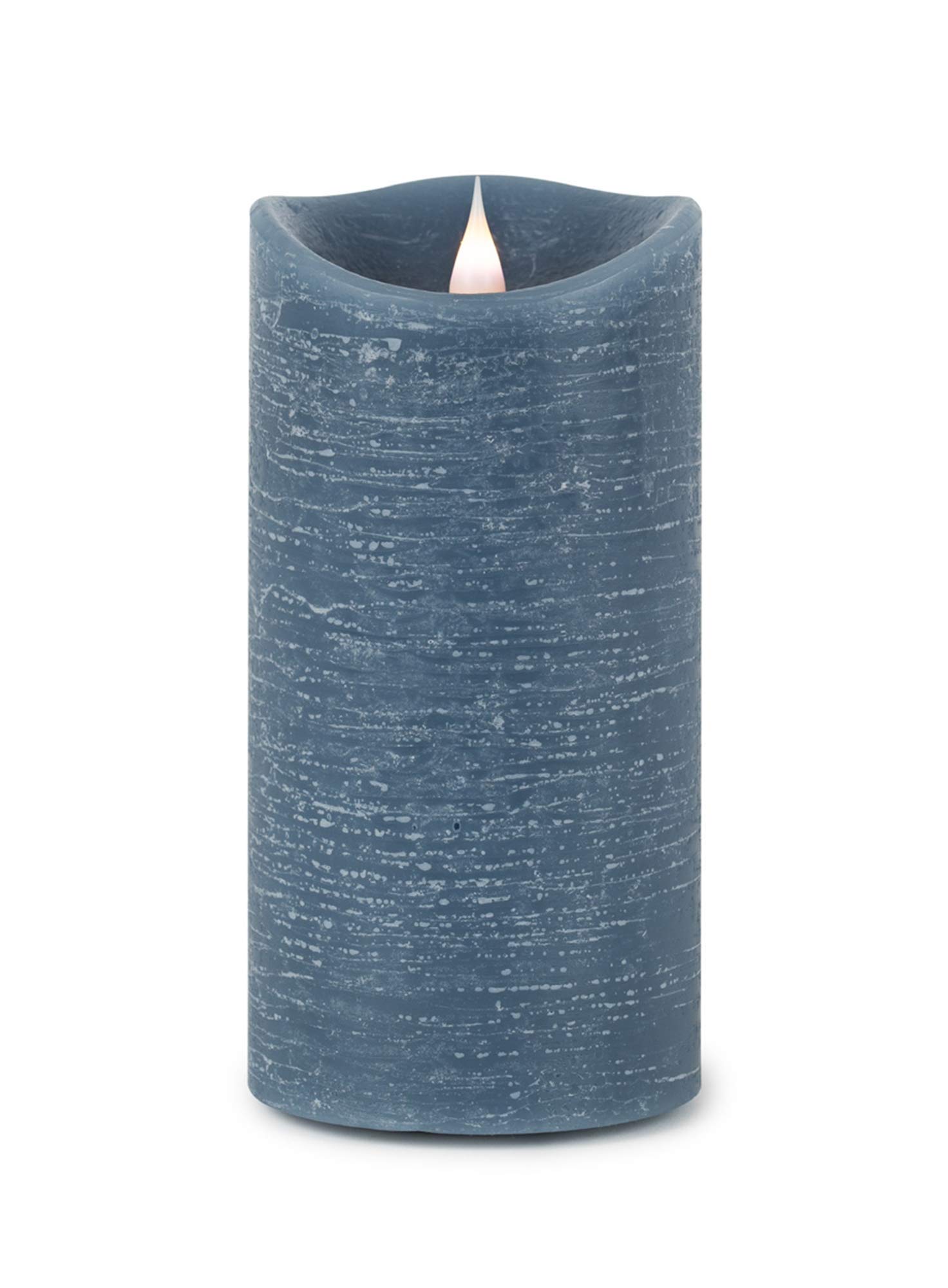 Melrose Wax Plastic Simplux LED Designer Candle - 7.75-inch Height, Blue - 4 & 8 Hour Timer - Flameless Battery Operated Candles for Home Decor, Wedding Centerpieces, Romantic Dinner Ambiance