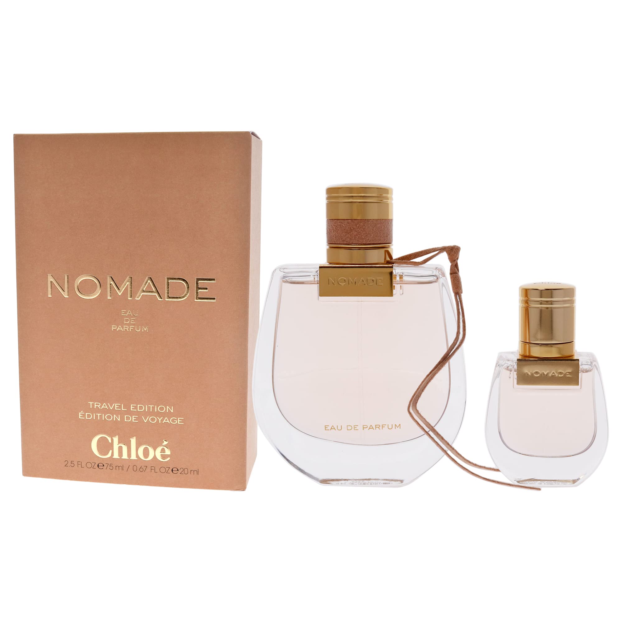 Chloe Nomade Women's Perfume Gift Set - 2.5oz & 0.67oz EDP Spray - Luxury Floral Fragrance for Women - Perfect for Birthday, Anniversary & Valentine's Day Gifts