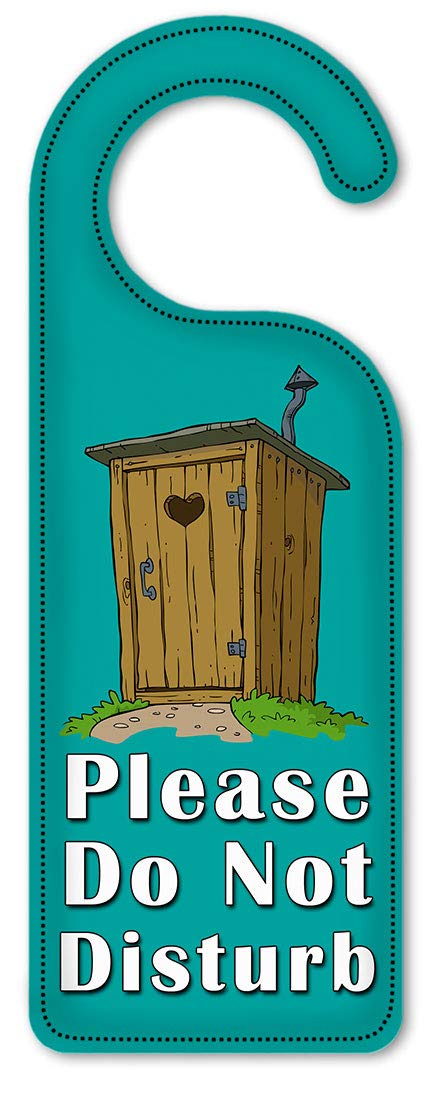 Artistic 'Do Not Disturb' Door Hanger Sign - Vintage Outhouse Design for Hotels, Bedrooms & Bathrooms | Perfect Privacy Indicator for Home & Travel