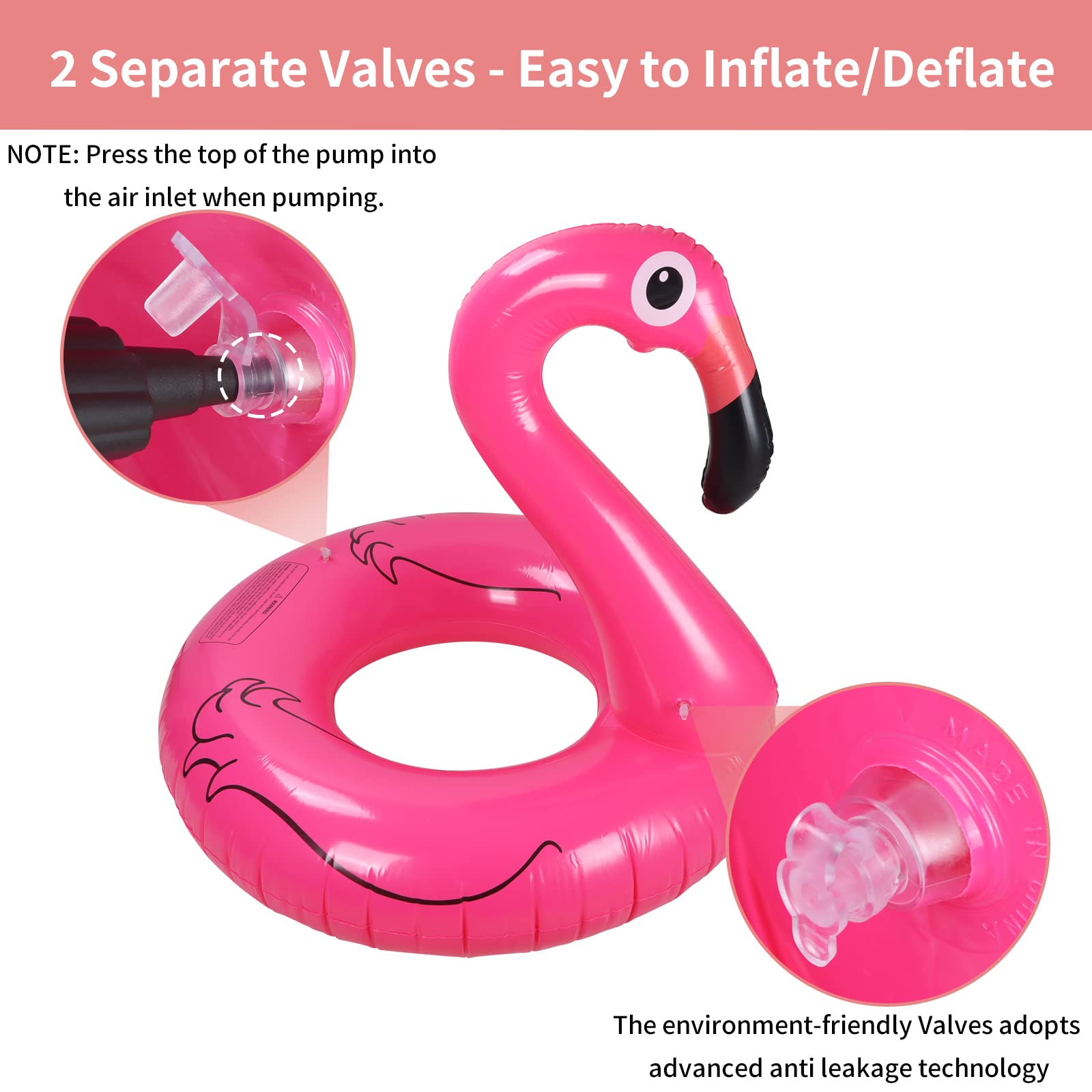 **Giant Pink Flamingo Pool Float for Adults & Kids - 105cm Inflatable Swimming Raft with Cup Holder - Fun Summer Water Toy for Beach, Pool Parties & Relaxation**