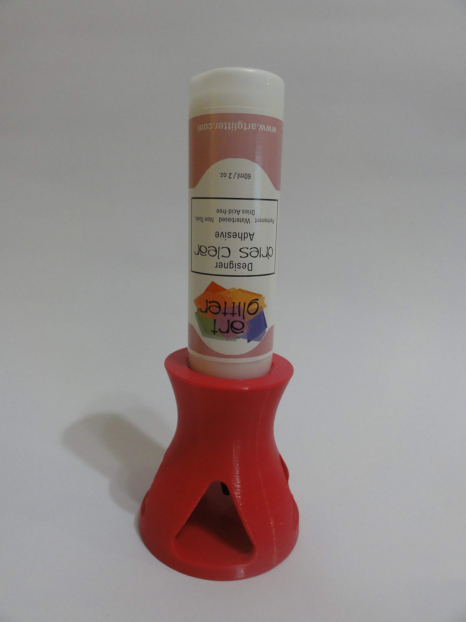 Magenta Glue Holder & Stand for Most Squeeze Bottles - Perfect for Crafting, DIY Projects, and Art Studios