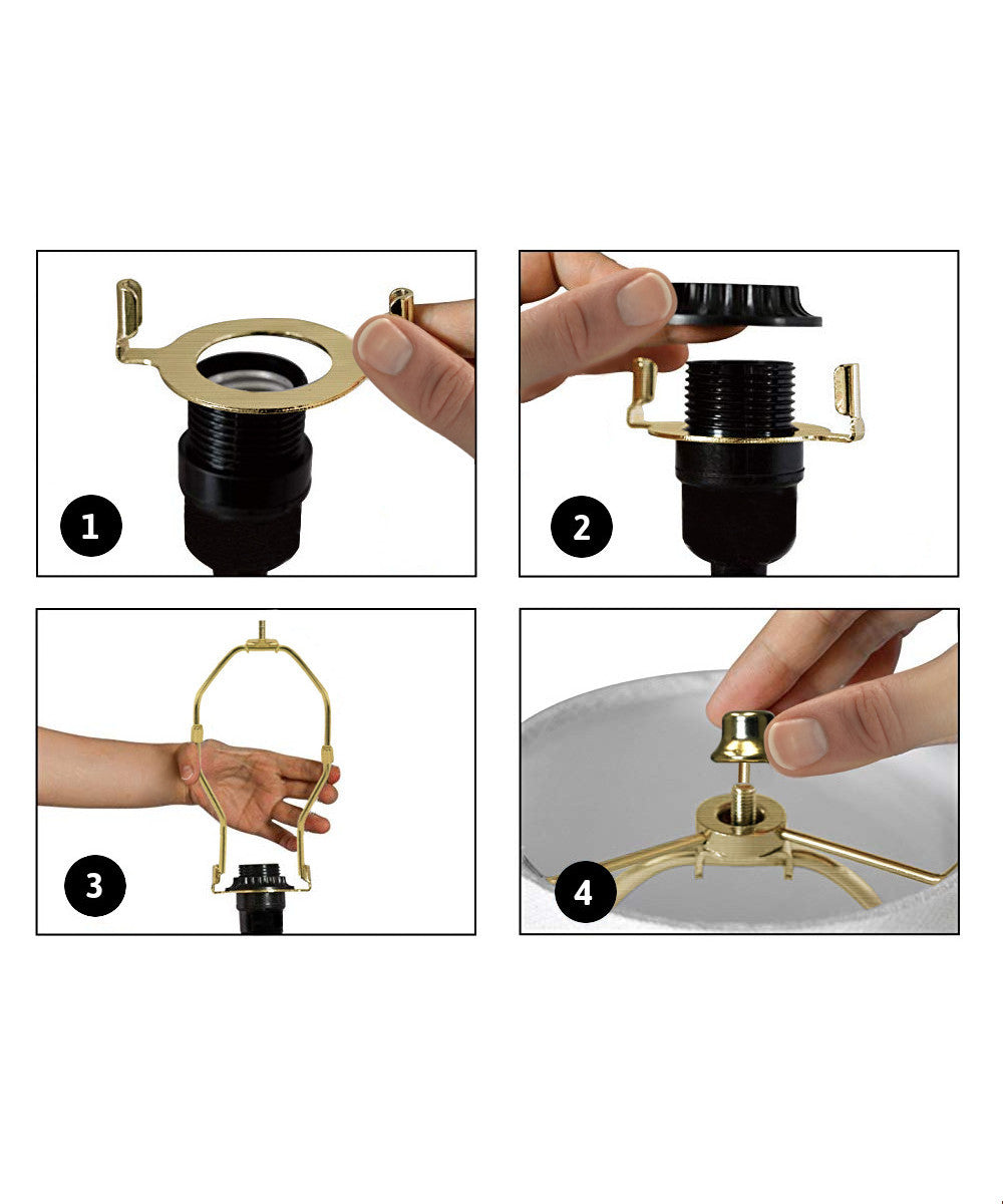 12H SLIP UNO Adapter - Convert Any Lampshade to Fit SLIP UNO Lamp Base | Perfect for Home Decor, Bedroom Lighting & DIY Lamp Projects