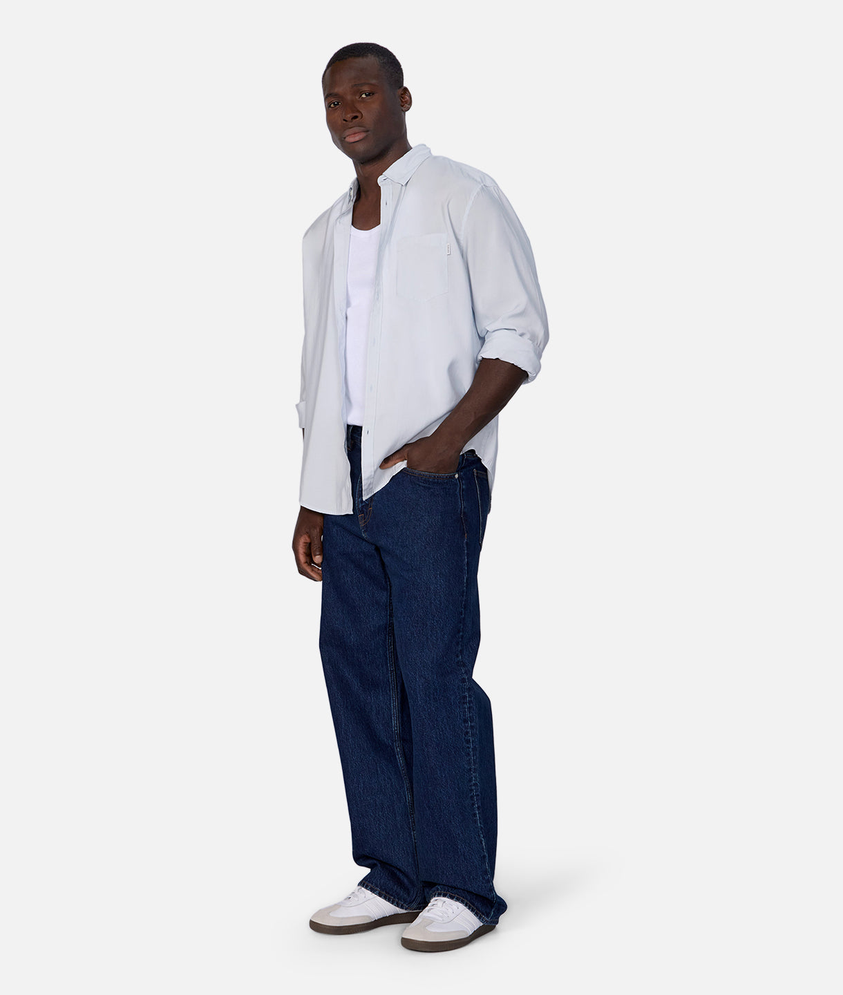 Eaton Long Sleeve Shirt for Men - Ice Blue Casual Button Down Shirt | Perfect for Office, Business, and Everyday Wear