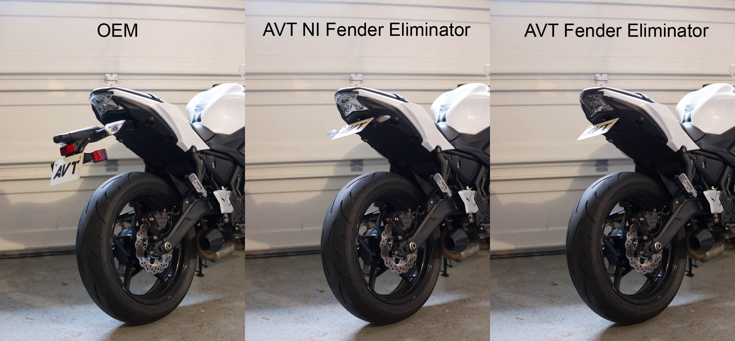 AVT Ninja 650 / Z650 Fender Eliminator Kit with LED Turn Signals for 2020-2025 Models - Motorcycle Tail Tidy & Clean Rear End Upgrade for Street & Track Riding
