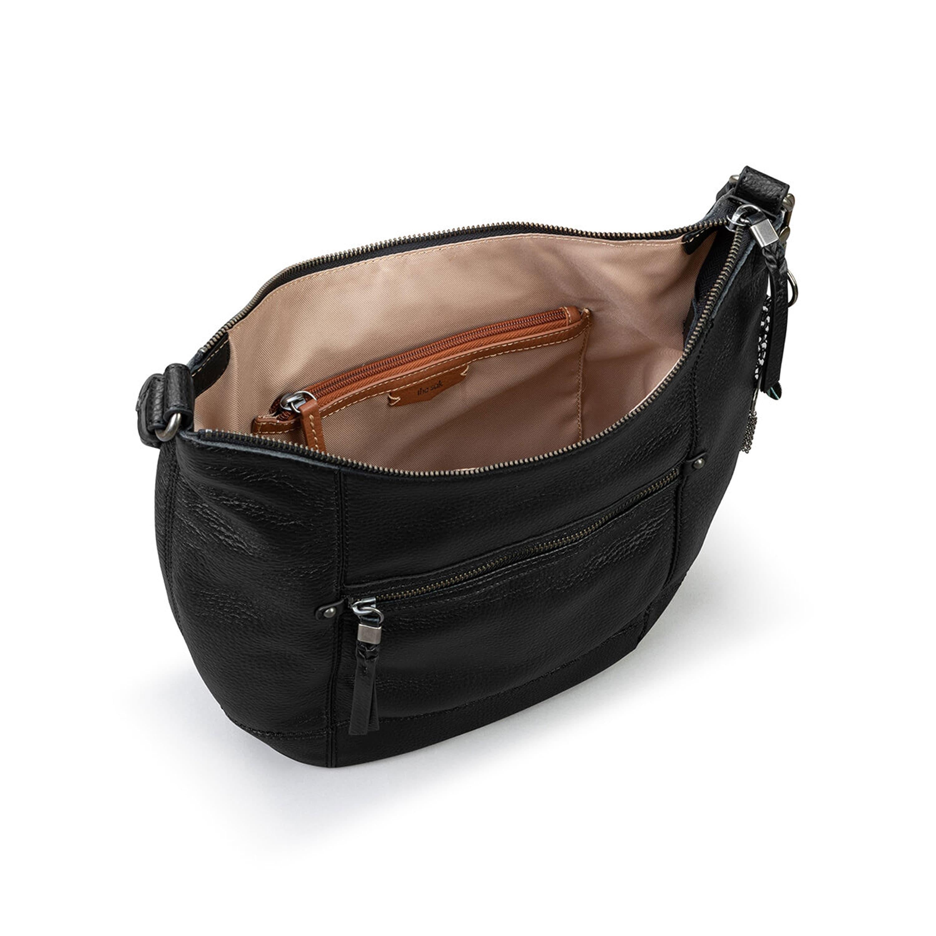 Premium Sequoia Hobo Leather Handbag - Genuine Leather, Black - Stylish & Durable for Work, Travel & Everyday Use