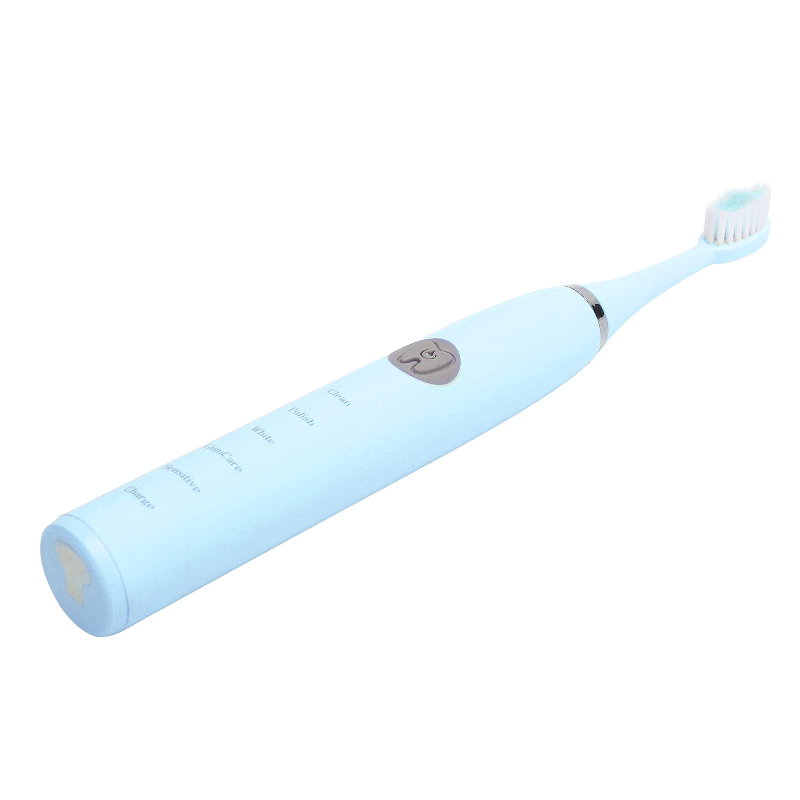 Rechargeable Electric Toothbrush for Adults - Sonic Cleaning & Teeth Whitening with 3 Brush Heads (Blue) | Perfect for Travel, Home & Daily Oral Care