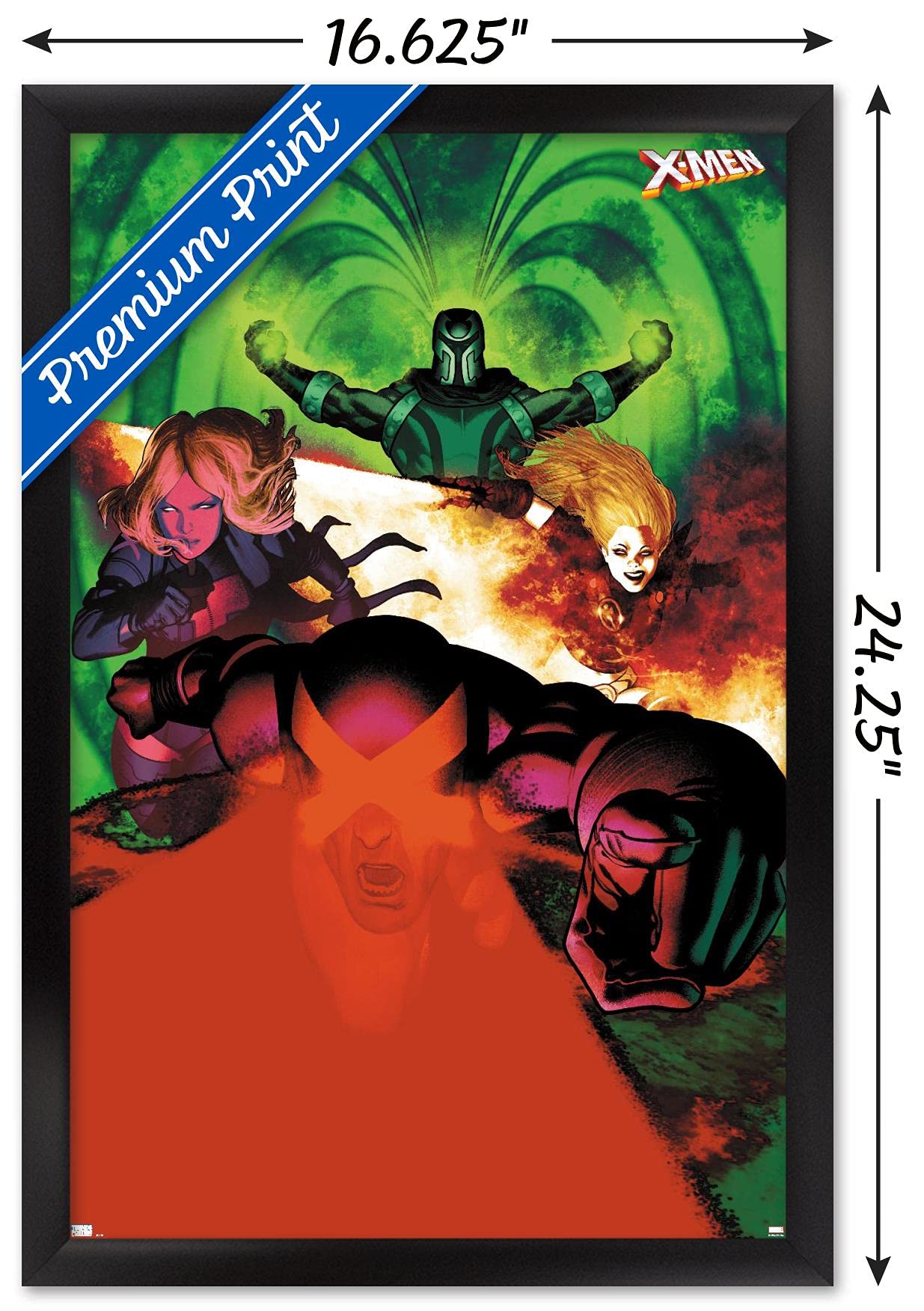 Marvel Comics X-Men Wall Poster - Emma Frost, Magneto, Magik & Cyclops Art Print (22.4